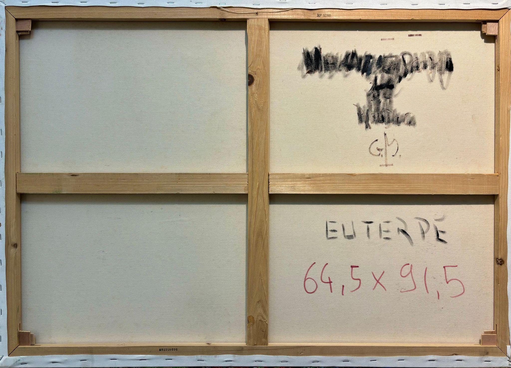 Euterpe, Muse de la Musique-Acrilico cubista su tela, di Gregoire Mathias - Painting di Grégoire Mathias