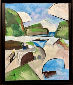 "Gap of Dunloe, Day" - Acrylic on Canvas Cubist Landscape Painting of Ireland
