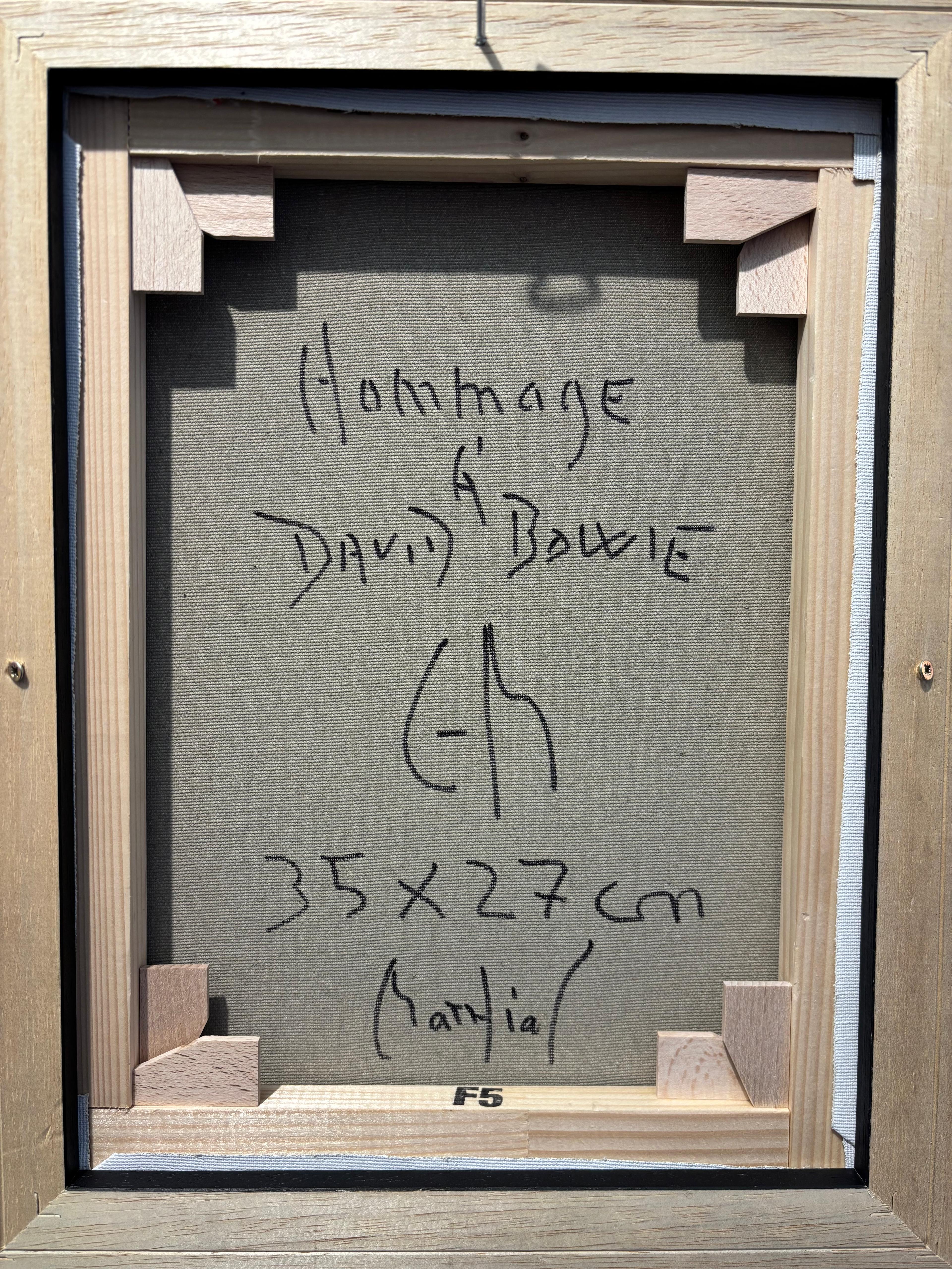 Hommage à David Bowie – Cubist Portrait in Diachronic Cubism, by Greg Mathias For Sale 3