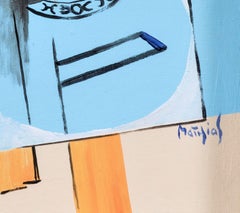 Journée dans lAtelier - Scène d'intérieur en cubisme diachronique, acrylique sur toile