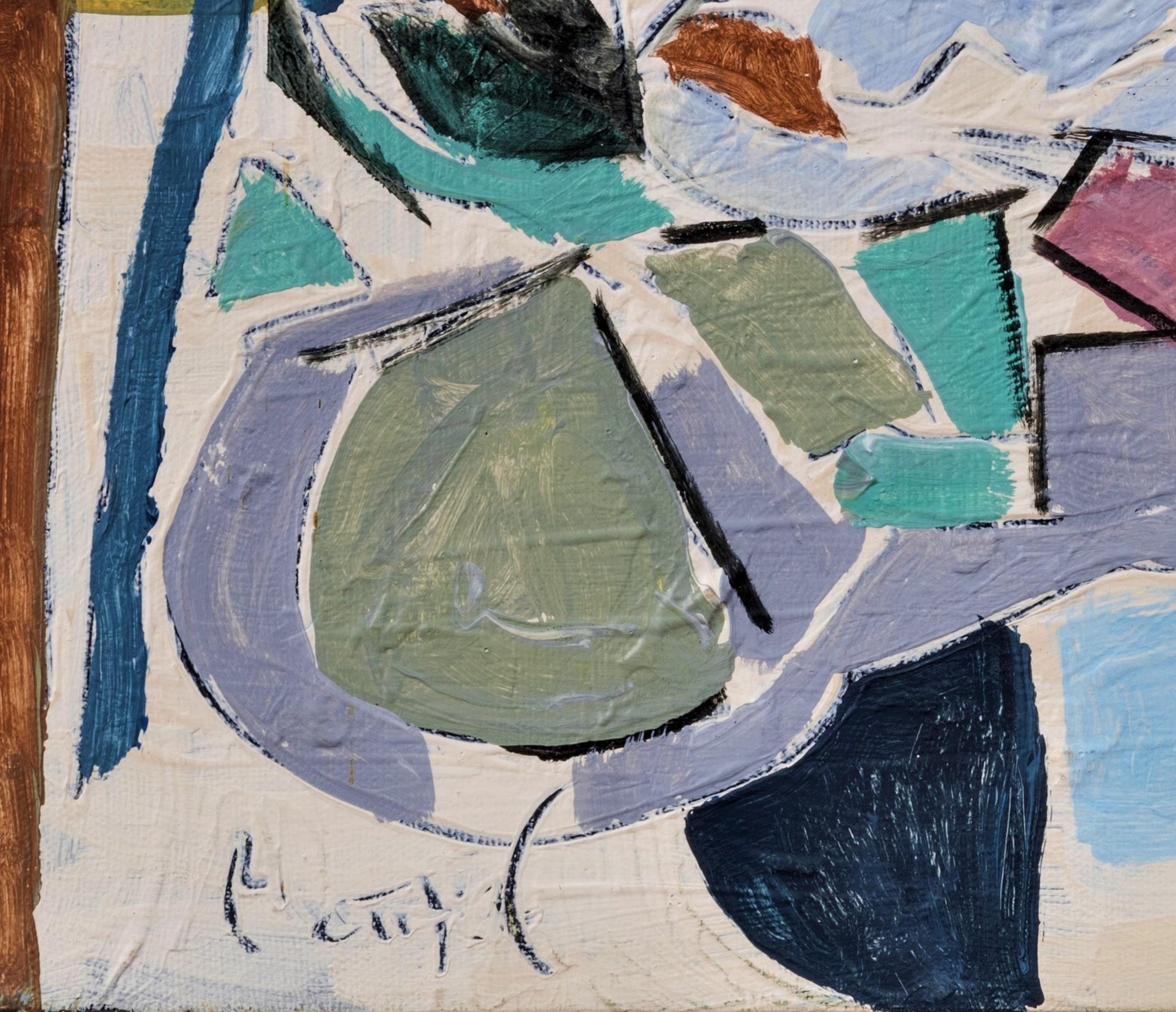 Journée de Fête à Arcachon - Composizione figurativa cubista nel cubismo diacronico - Painting di Grégoire Mathias