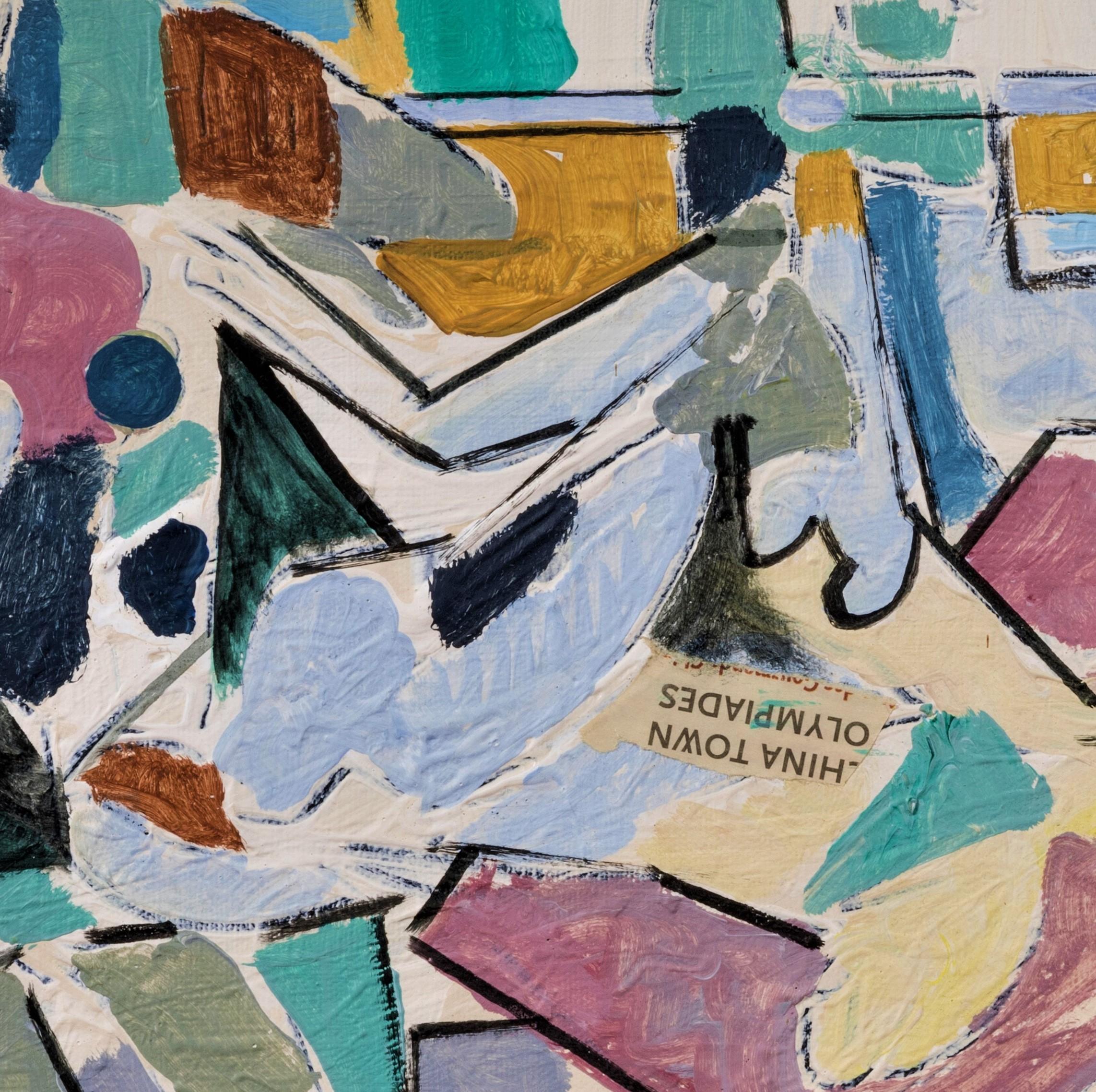 Journée de Fête à Arcachon - Composizione figurativa cubista nel cubismo diacronico - Painting Cubismo di Grégoire Mathias