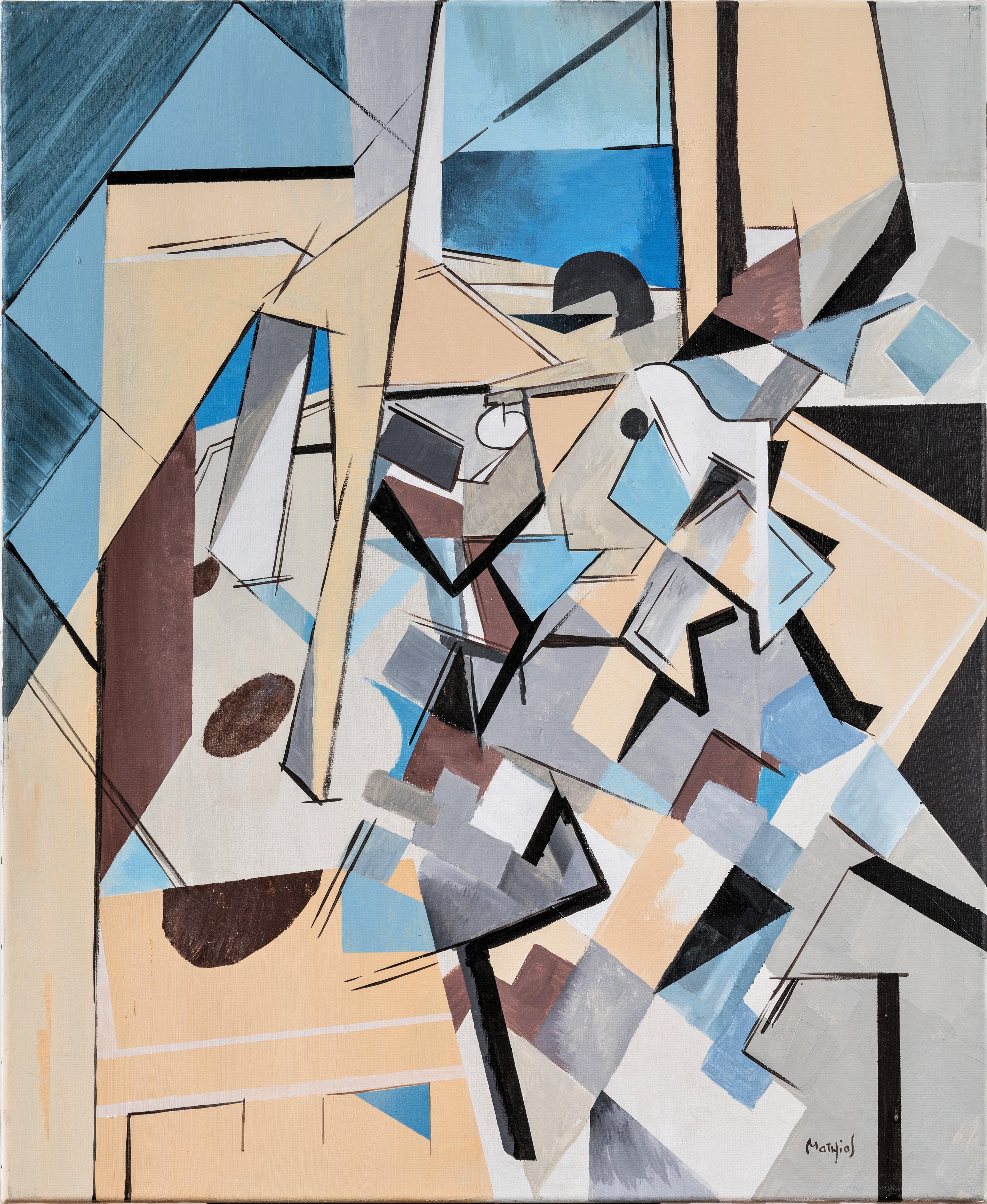 Journée de Plage - Scena di spiaggia cubista nel cubismo diacronico, di Grégoire Mathias