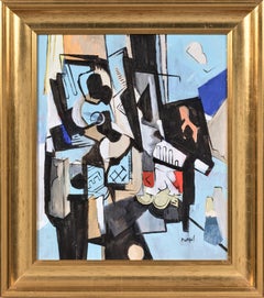 Journée en Dordogne – Modern Cubist Interpretation of Rural Life, by G. Mathias