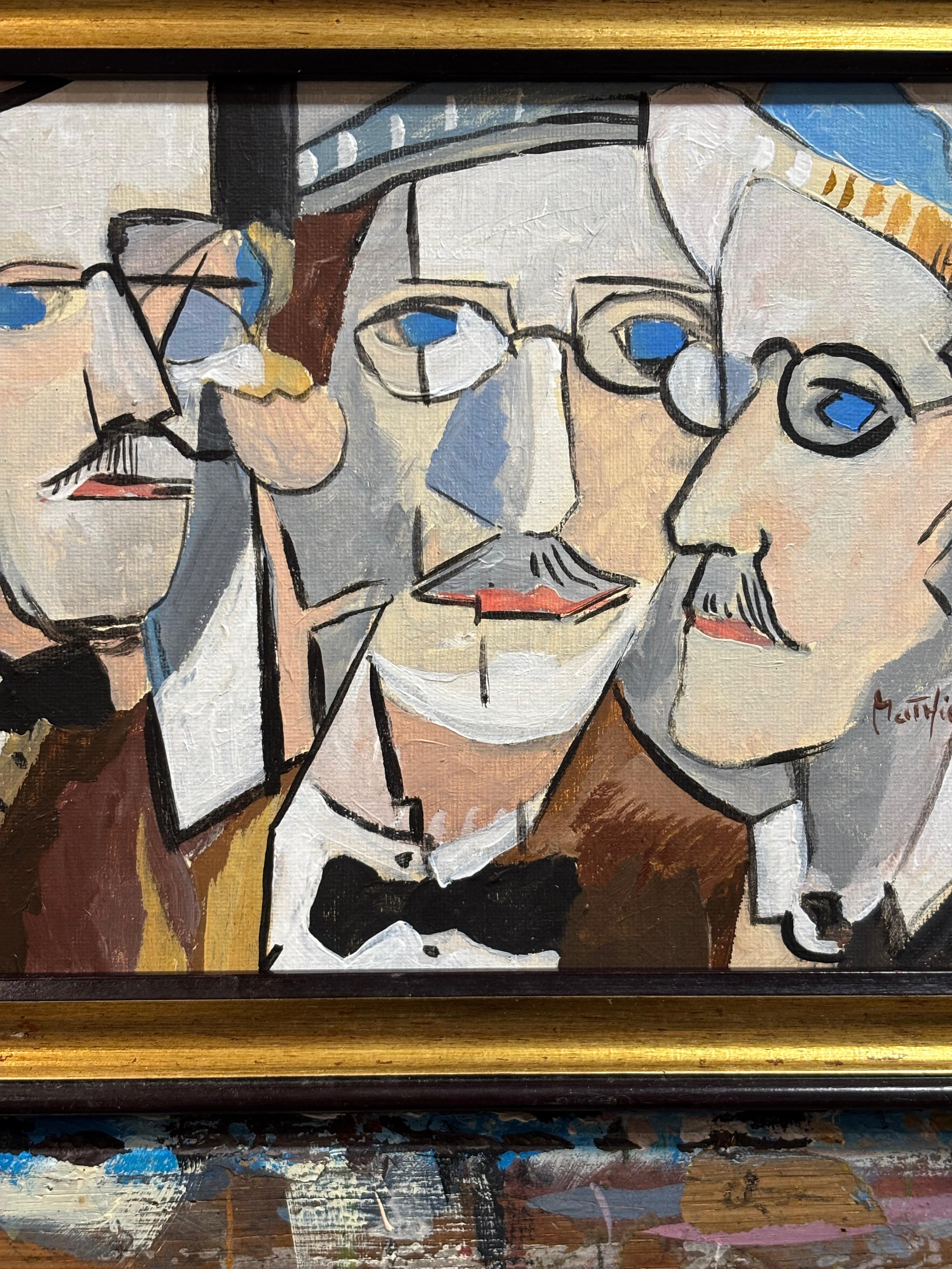 Joyce Thrice by Grégoire Mathias – Cubist Portrait of James Joyce For Sale 2