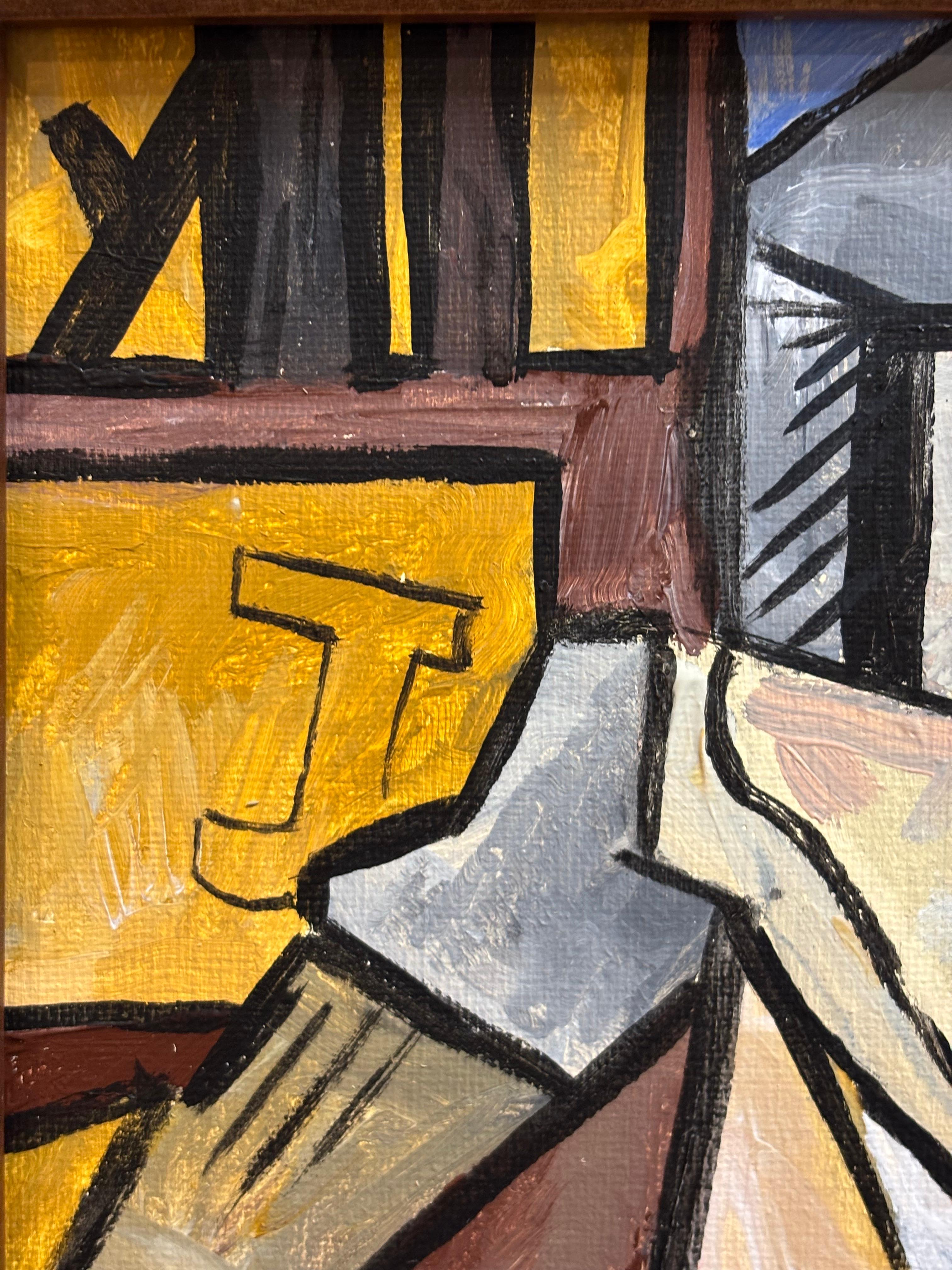 Joyce Twice by Grégoire Mathias – Cubist Portrait of James Joyce For Sale 3