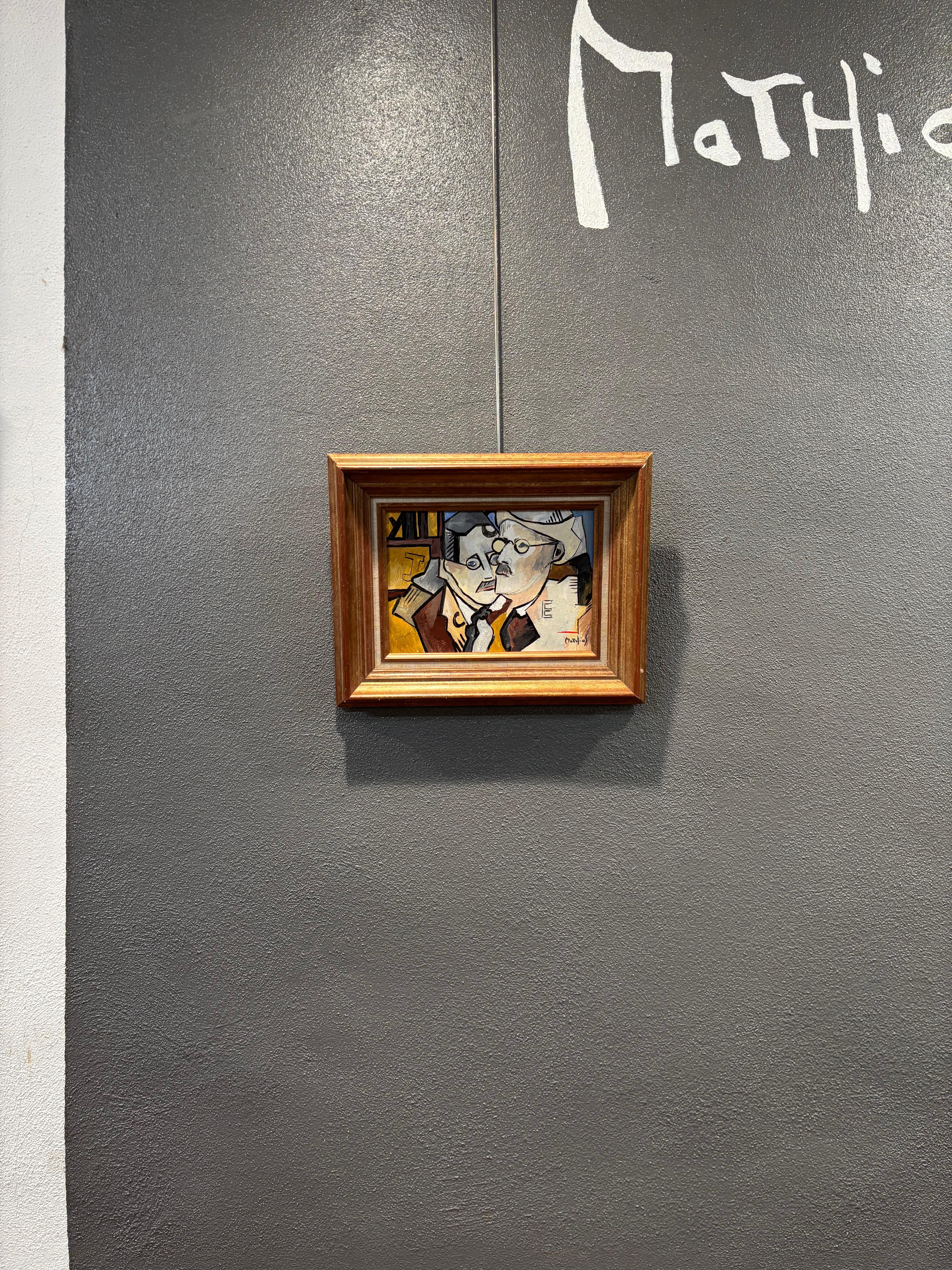 Joyce Twice by Grégoire Mathias – Cubist Portrait of James Joyce For Sale 6