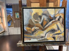 "La Plage" by Grégoire Mathias – Cubist Nude in Diachronic Cubism