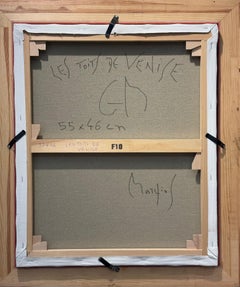 Les Toits de Venise – Abstracted Cubist Venice Cityscape, Oil and Acrylic