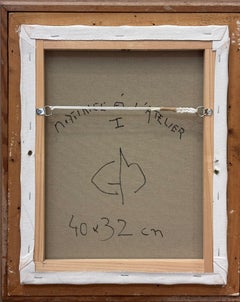 Mâtinée à l'atelier, Pittura acrilica cubista moderna, firmata, 40x32 cm