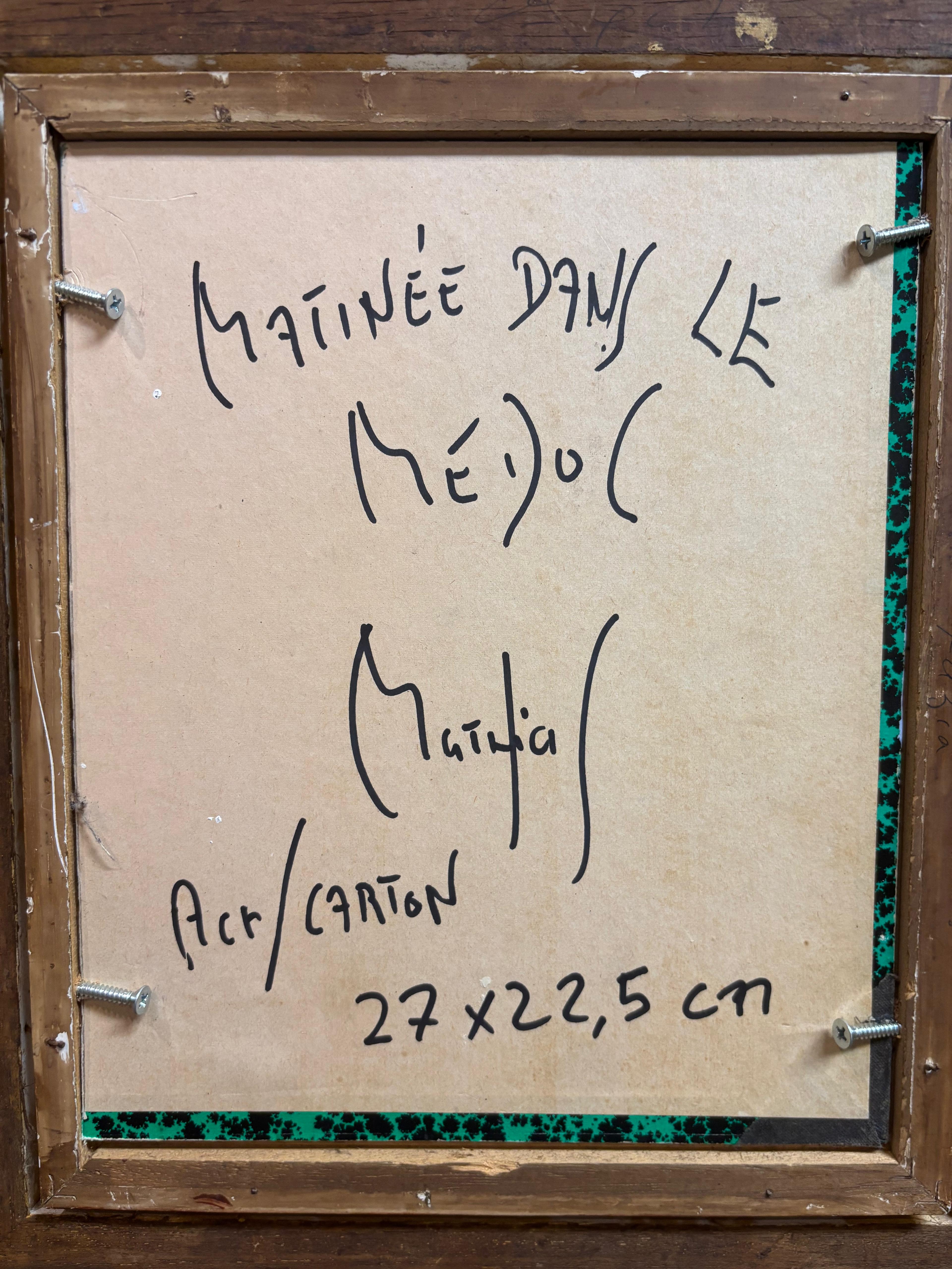 Matinée dans le Médoc par Grégoire Mathias - Scène de petit déjeuner cubiste en vente 11