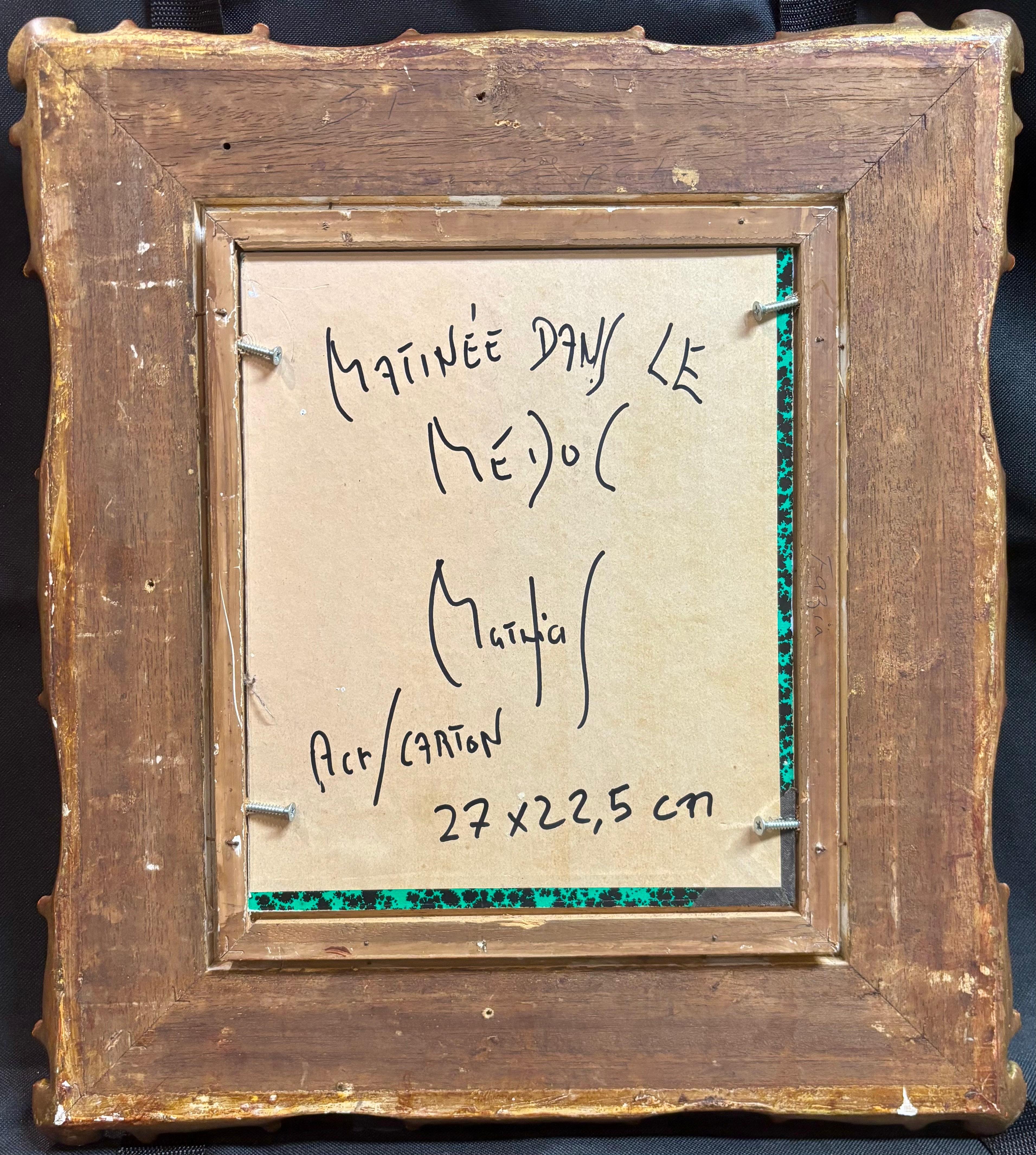 Matinée dans le Médoc par Grégoire Mathias - Scène de petit déjeuner cubiste en vente 2