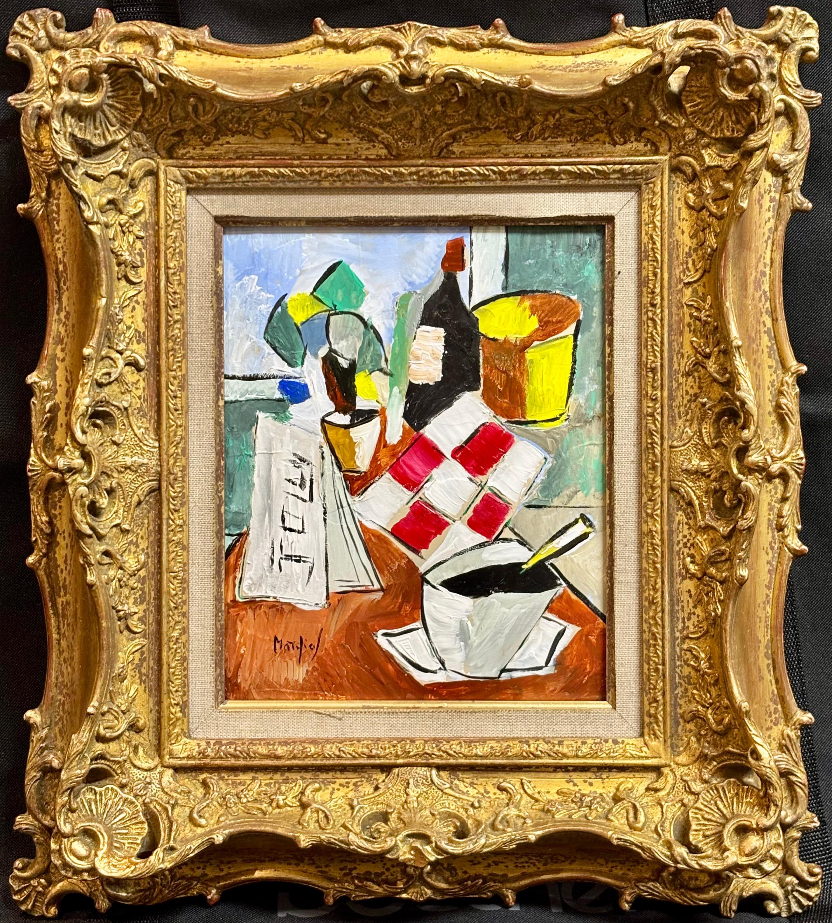 Mâtinée dans le Médoc 
Acrylique sur carton
27 x 22.5 cm
Cadre doré orné inclus, prêt à être accroché
Signé "Mathias" en bas à gauche

Dans Matinée dans le Médoc, Grégoire Mathias capture l'intensité tranquille d'une fin de matinée dans la campagne
