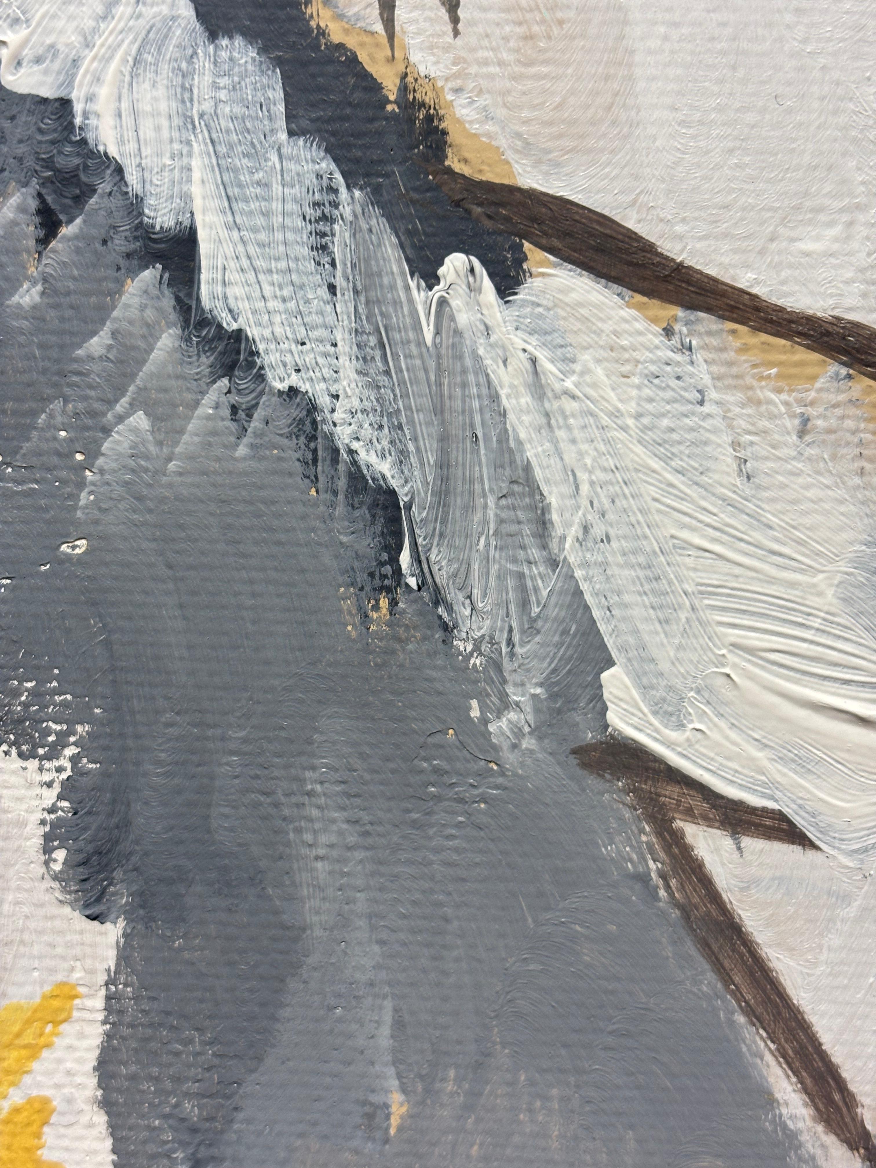 Trois Instants en Mai — Cubist Portrait in Soft Tones, Acrylic on Canvas, 2025 For Sale 2