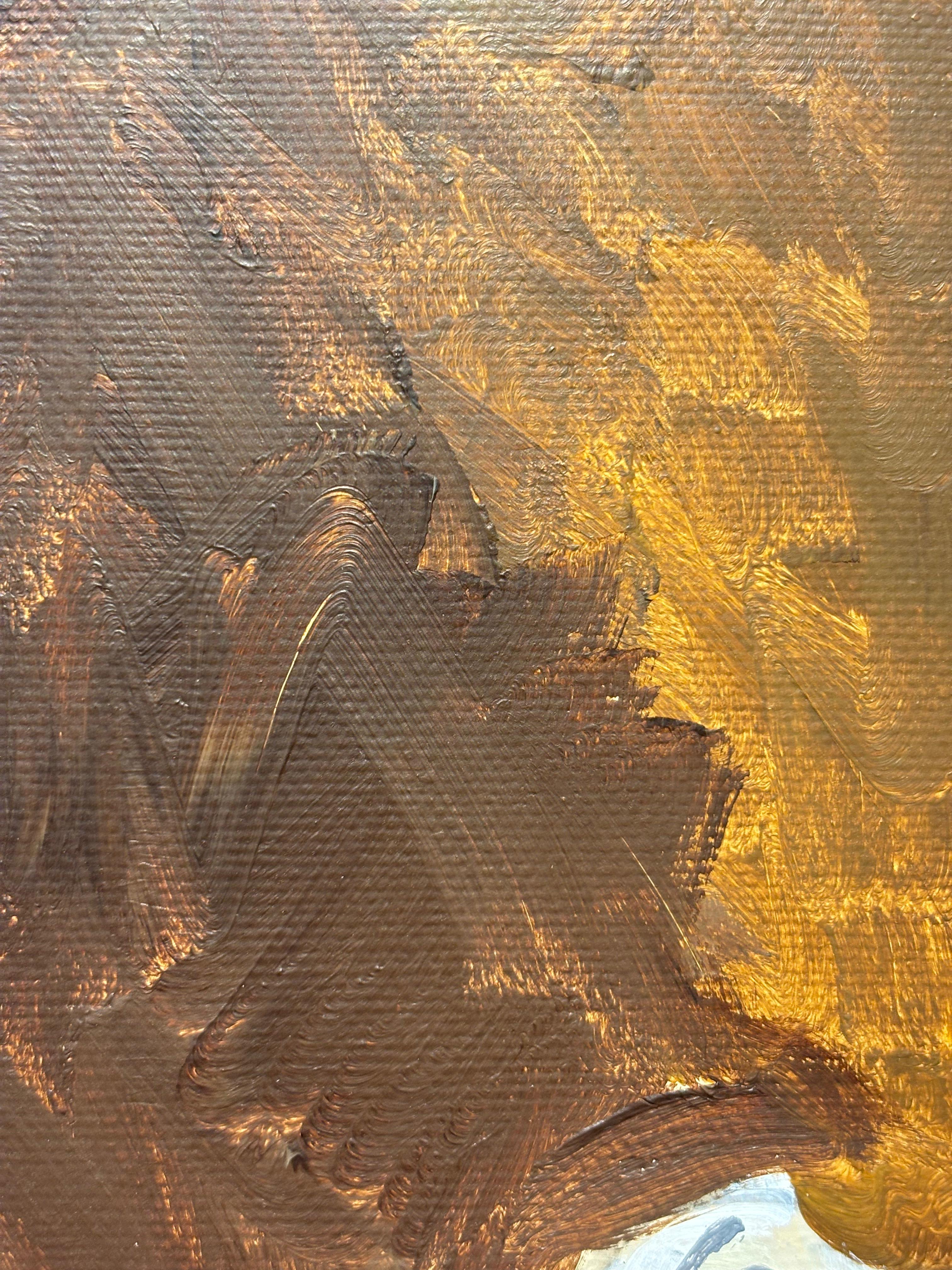 Trois Instants en Mai — Cubist Portrait in Soft Tones, Acrylic on Canvas, 2025 For Sale 3