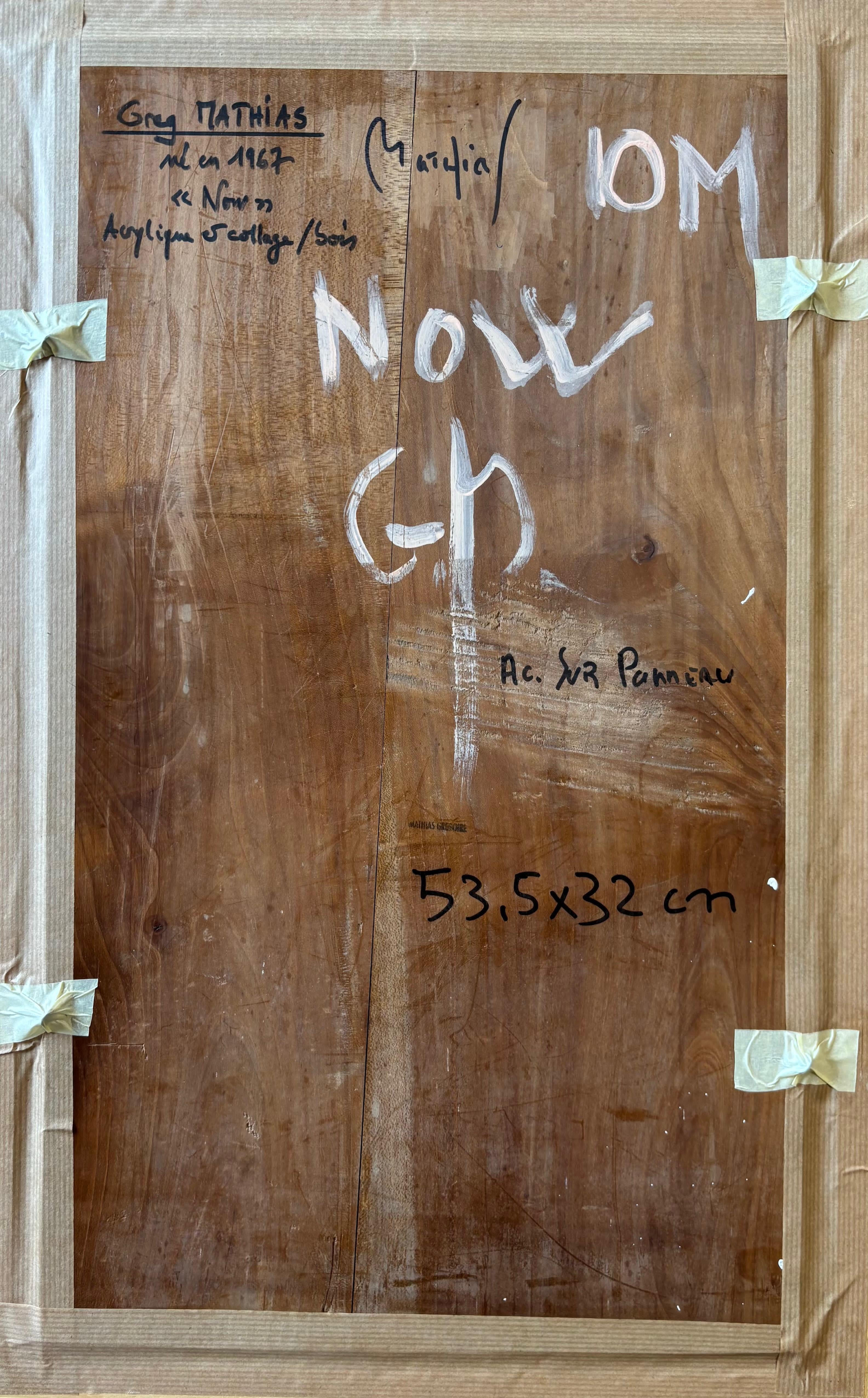 Now by Grégoire Mathias – Cubist Acrylic on Wood Depicting a Marathon Runner For Sale 15