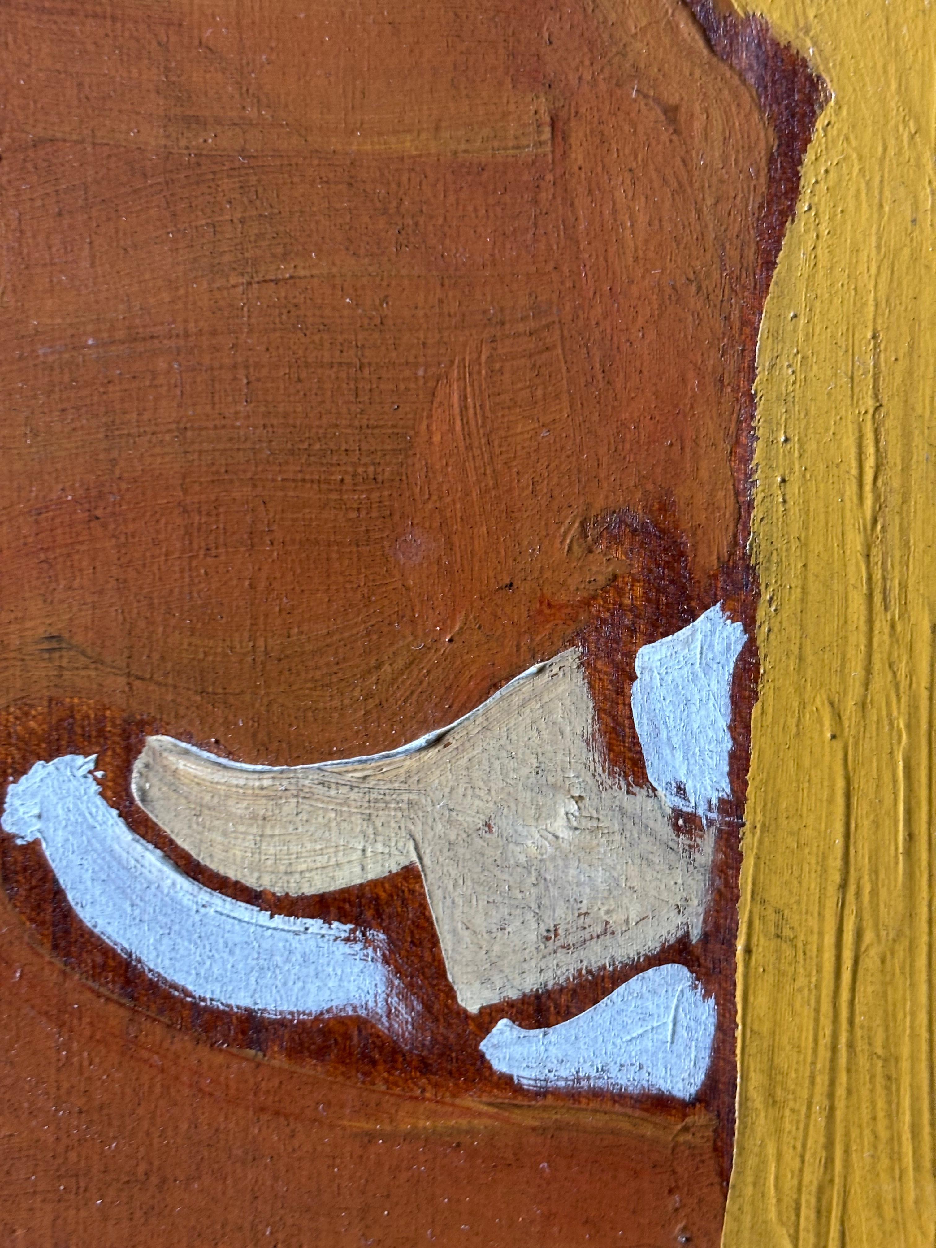 Now by Grégoire Mathias – Cubist Acrylic on Wood Depicting a Marathon Runner For Sale 2