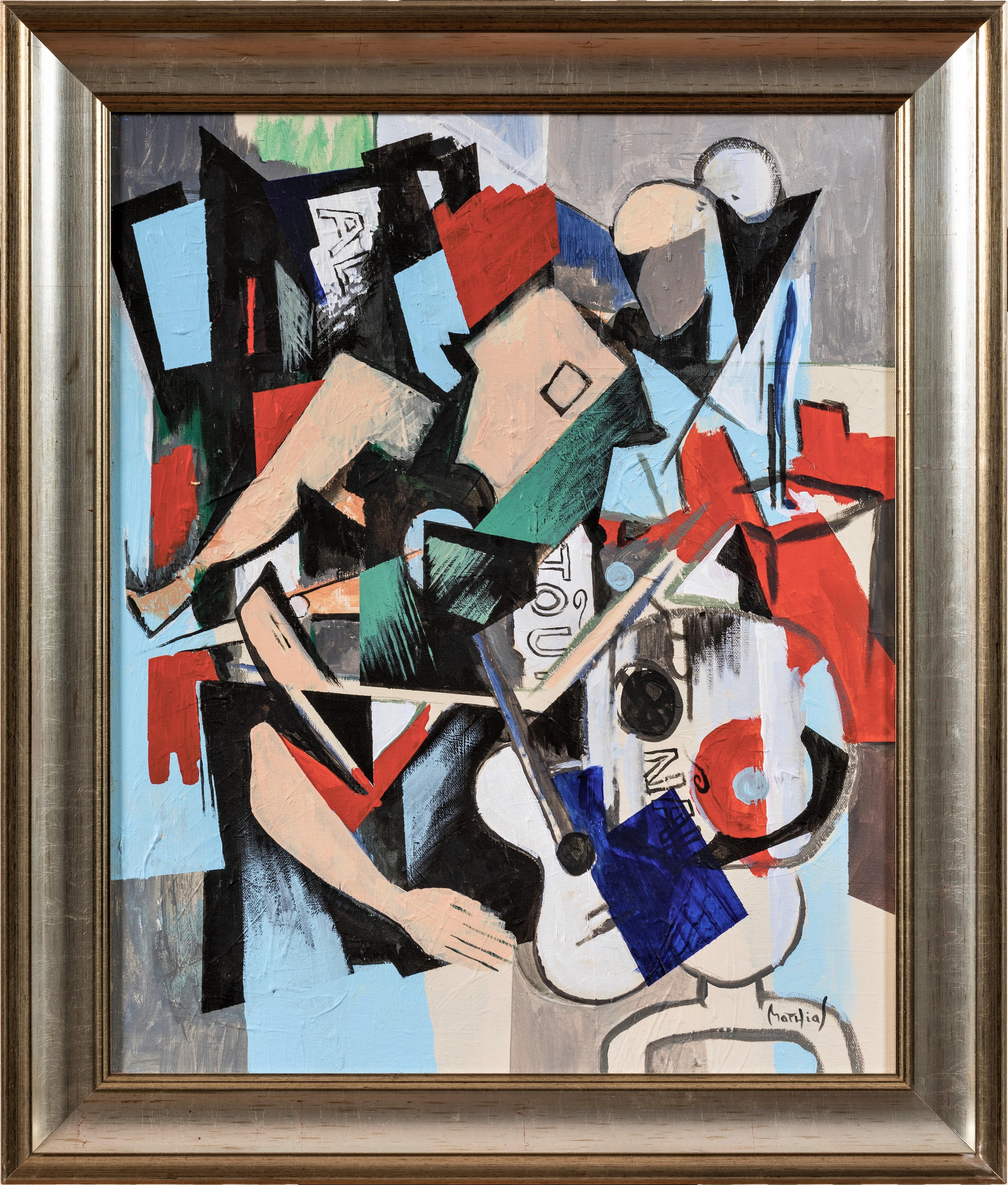 "Nu au guéridon" - Acrílico sobre lienzo Pintura cubista