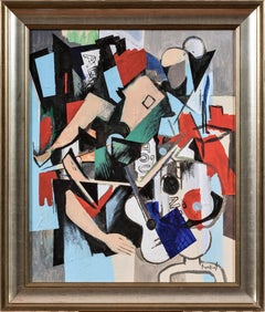 "Nu au guéridon" - Pittura cubista acrilica su tela