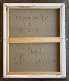 Promenade à Eze by Grégoire Mathias – Diachronic Cubist Seaside Composition