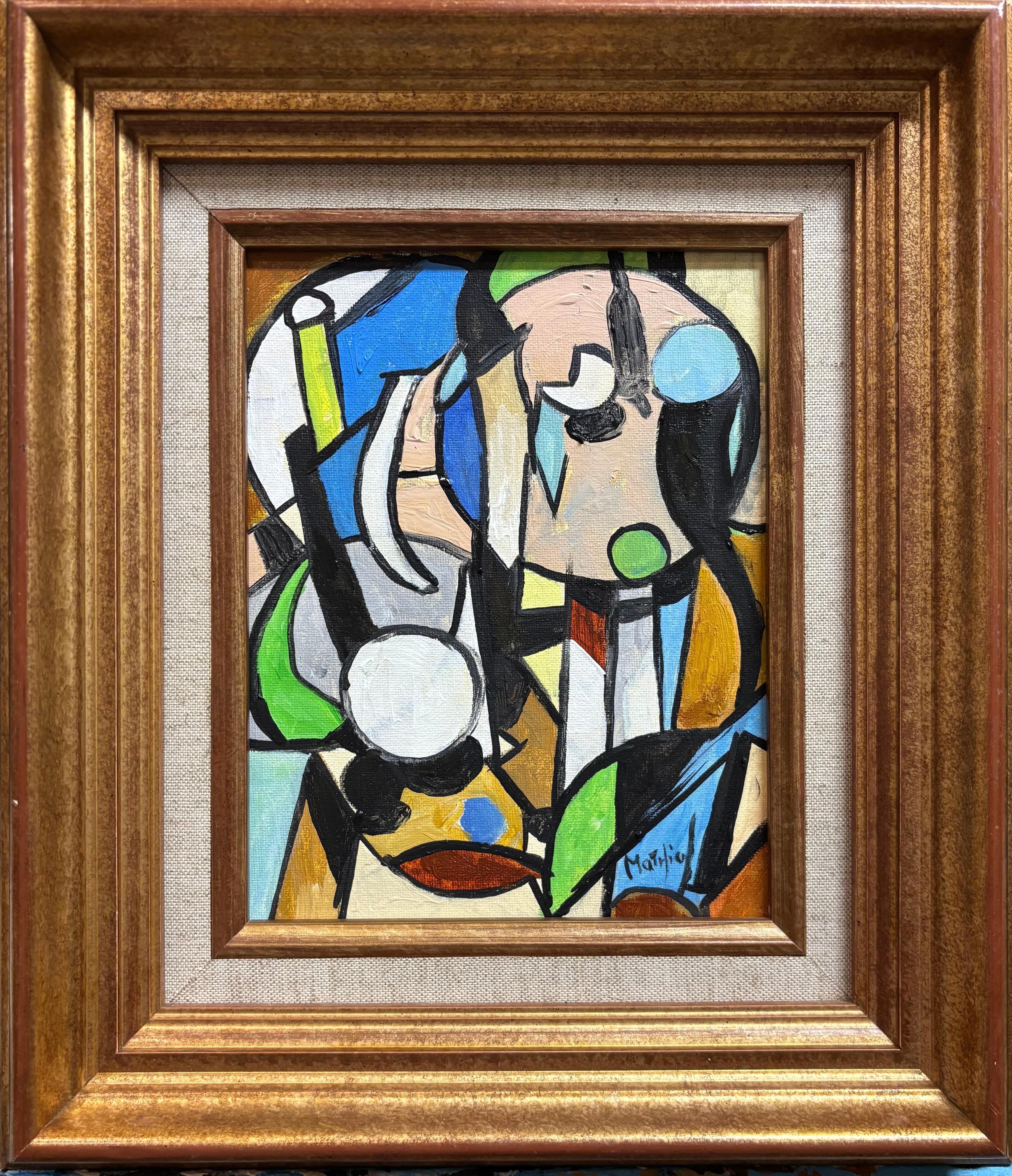 "Promenade dans le Médoc" by Grégoire Mathias – Abstract Figurative Composition