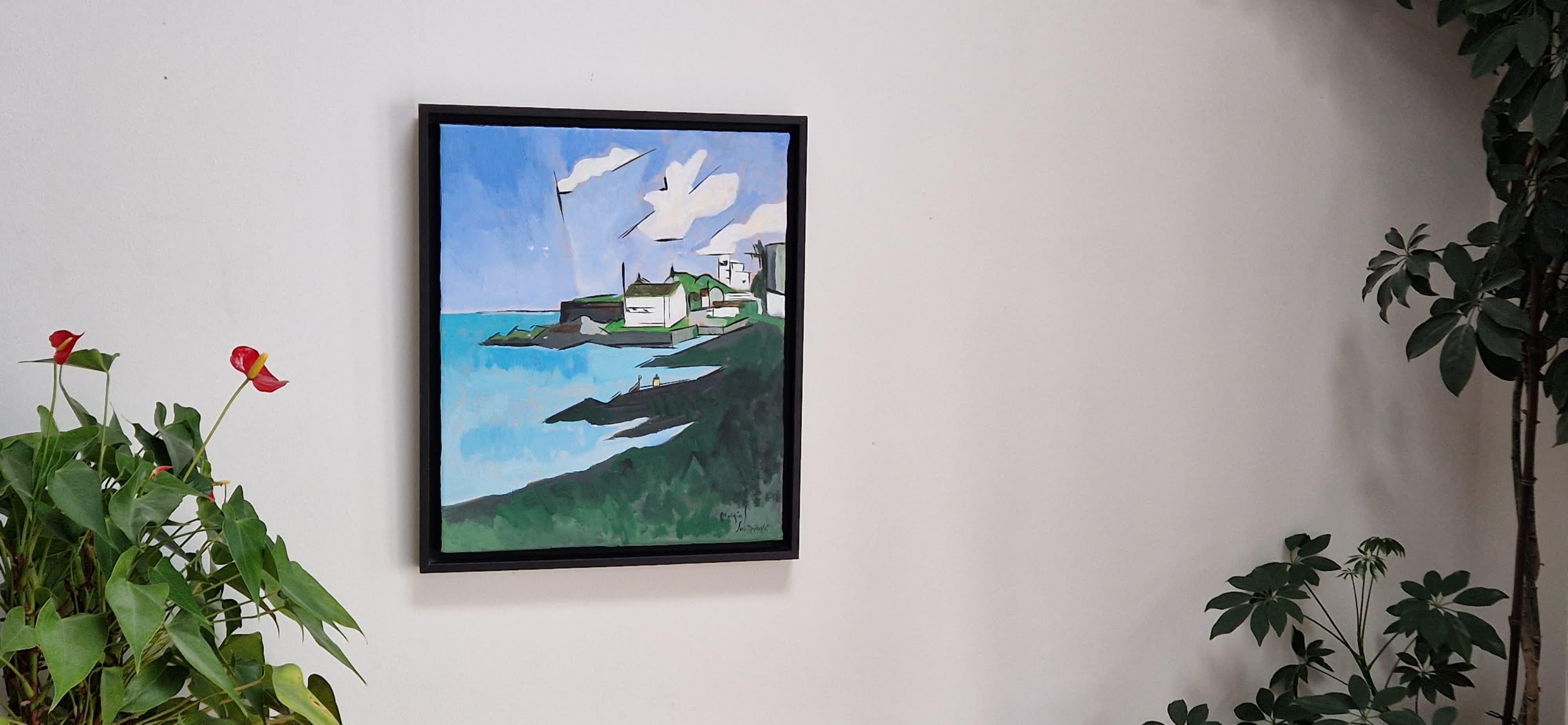 Sandycove I
Acryl auf Leinwand	
46 x 38cm

Eine frische, moderne, kubistische Ansicht der irischen Küstenstadt Sandycove, die scharfe Geometrie mit weichen Atlantiktönen verbindet.

Dieses Acrylbild auf Leinwand (46 x 38 cm) zeigt eine stilisierte