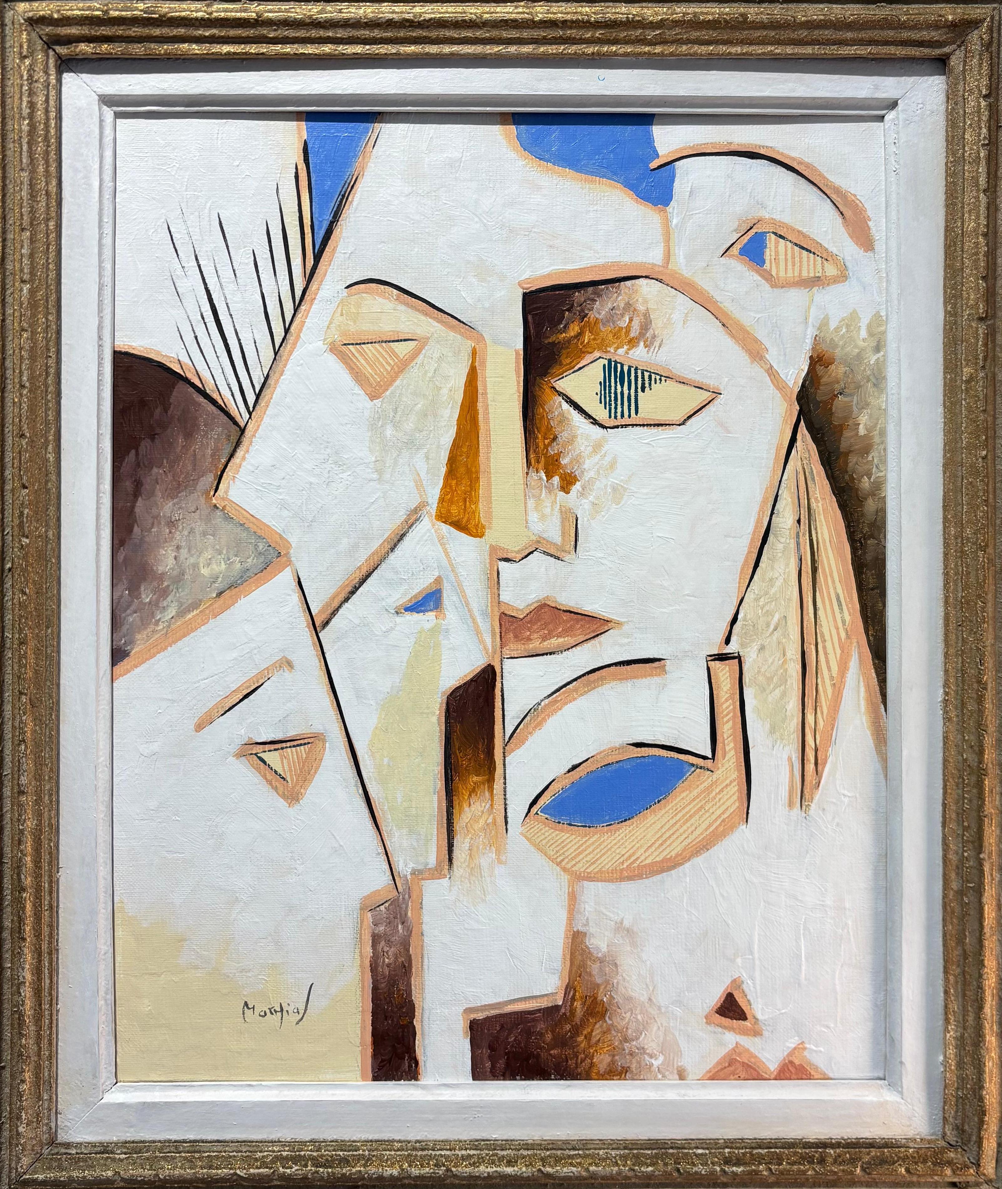 Sedes Sapientiae - Ritratto cubista con profondità simbolica, di Gregoire Mathias in vendita 2