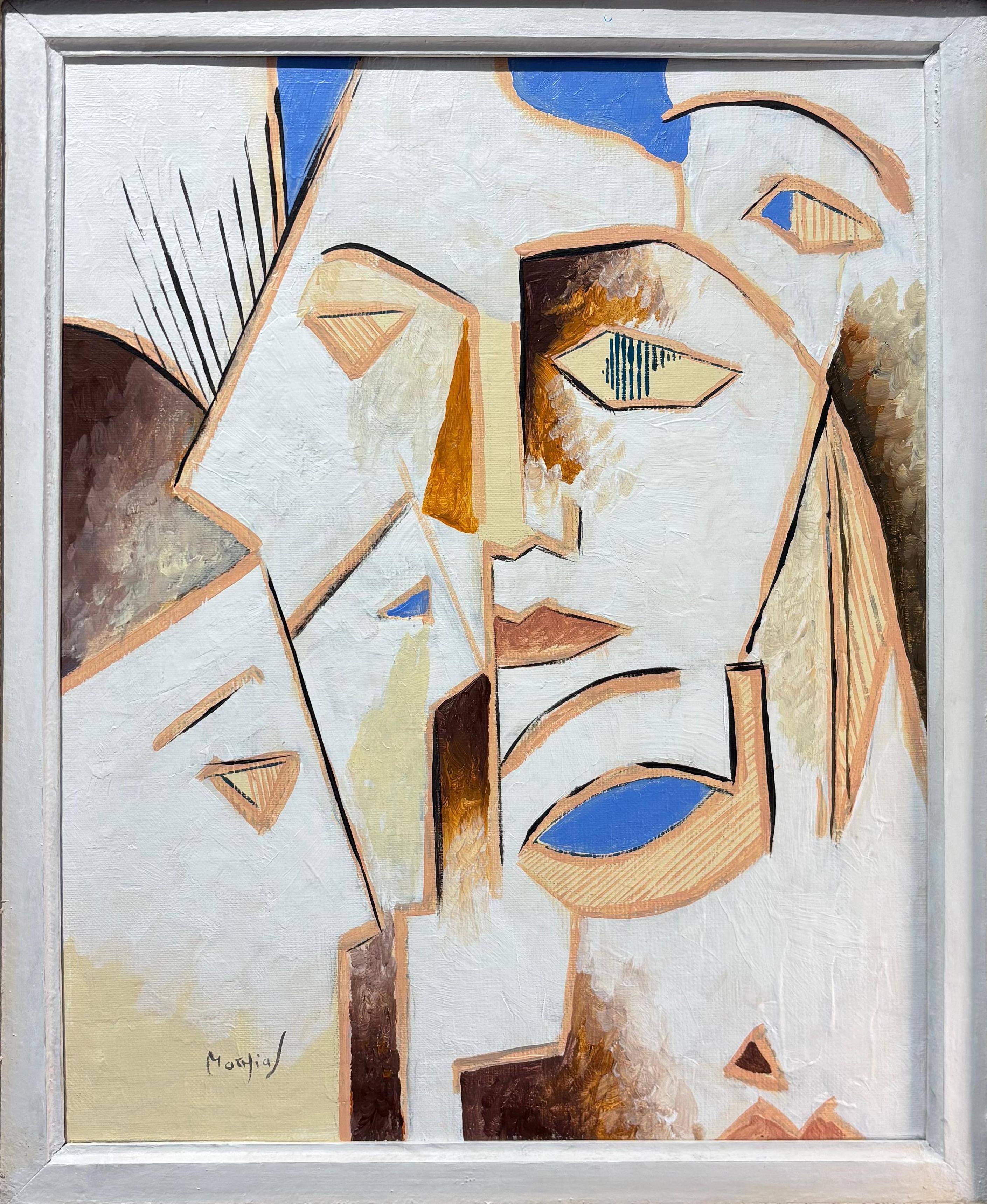 Sedes Sapientiae - Ritratto cubista con profondità simbolica, di Gregoire Mathias in vendita 4