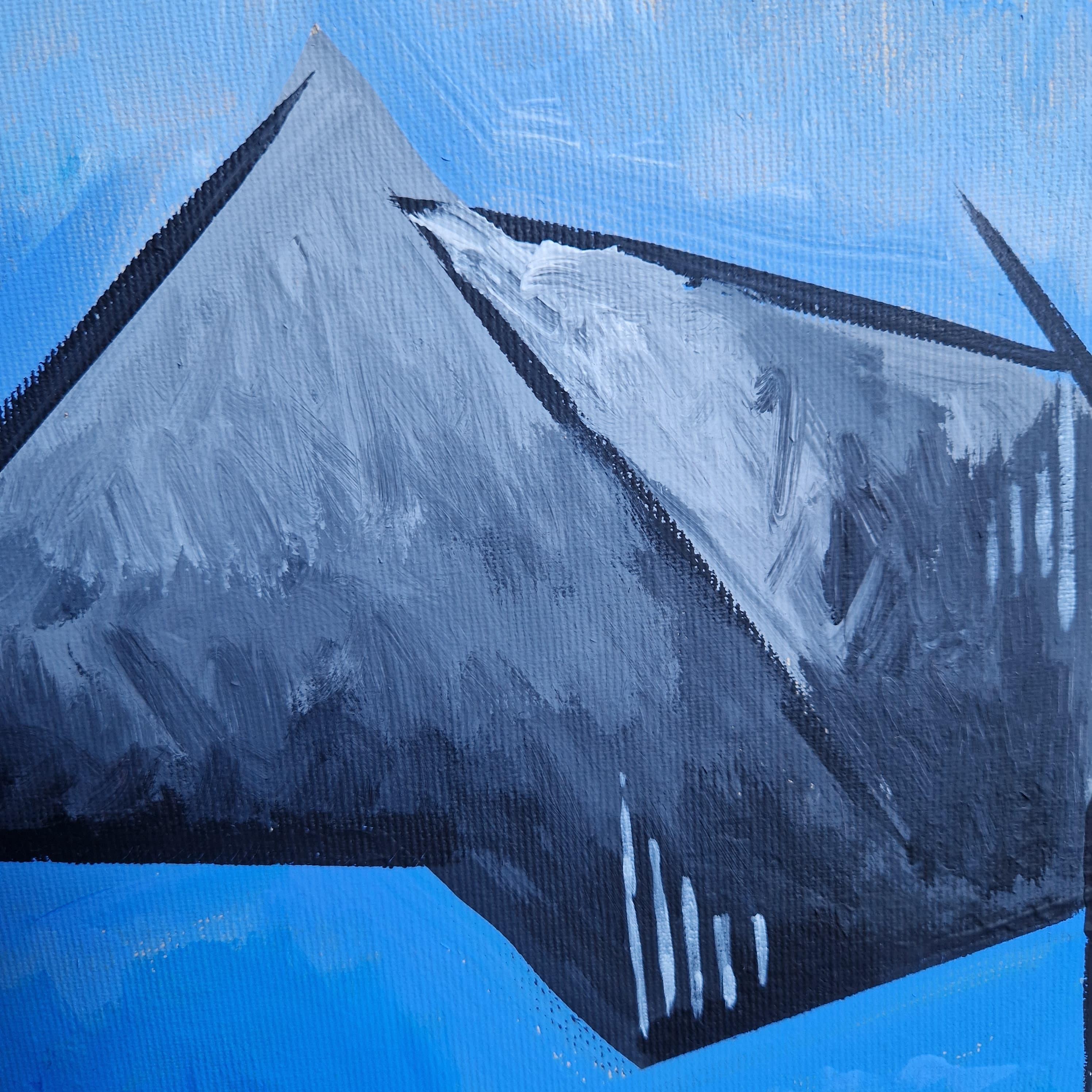 Skellig Michael di Grégoire Mathias - Paesaggio costiero irlandese nel cubismo moderno in vendita 13
