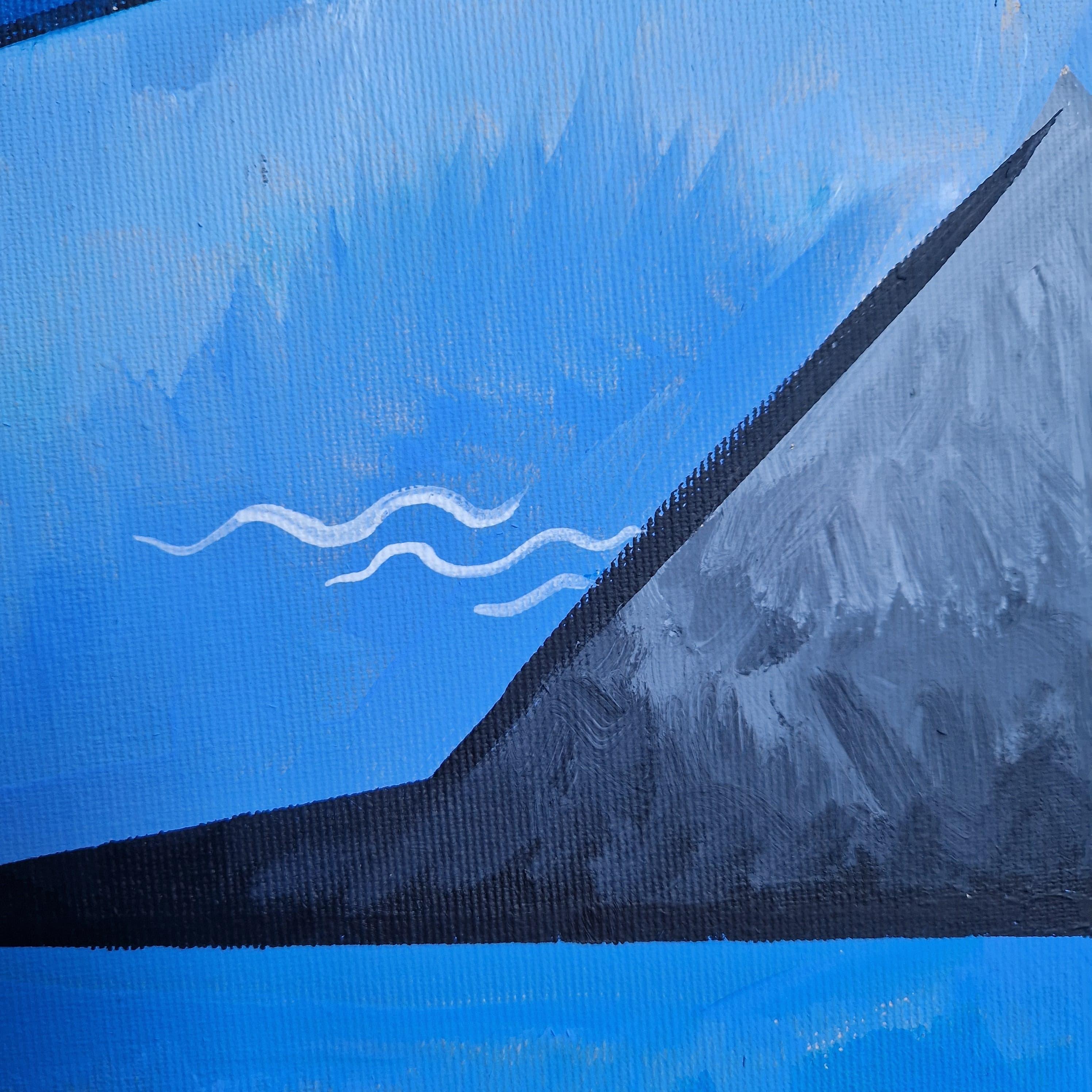 Skellig Michael di Grégoire Mathias - Paesaggio costiero irlandese nel cubismo moderno in vendita 14