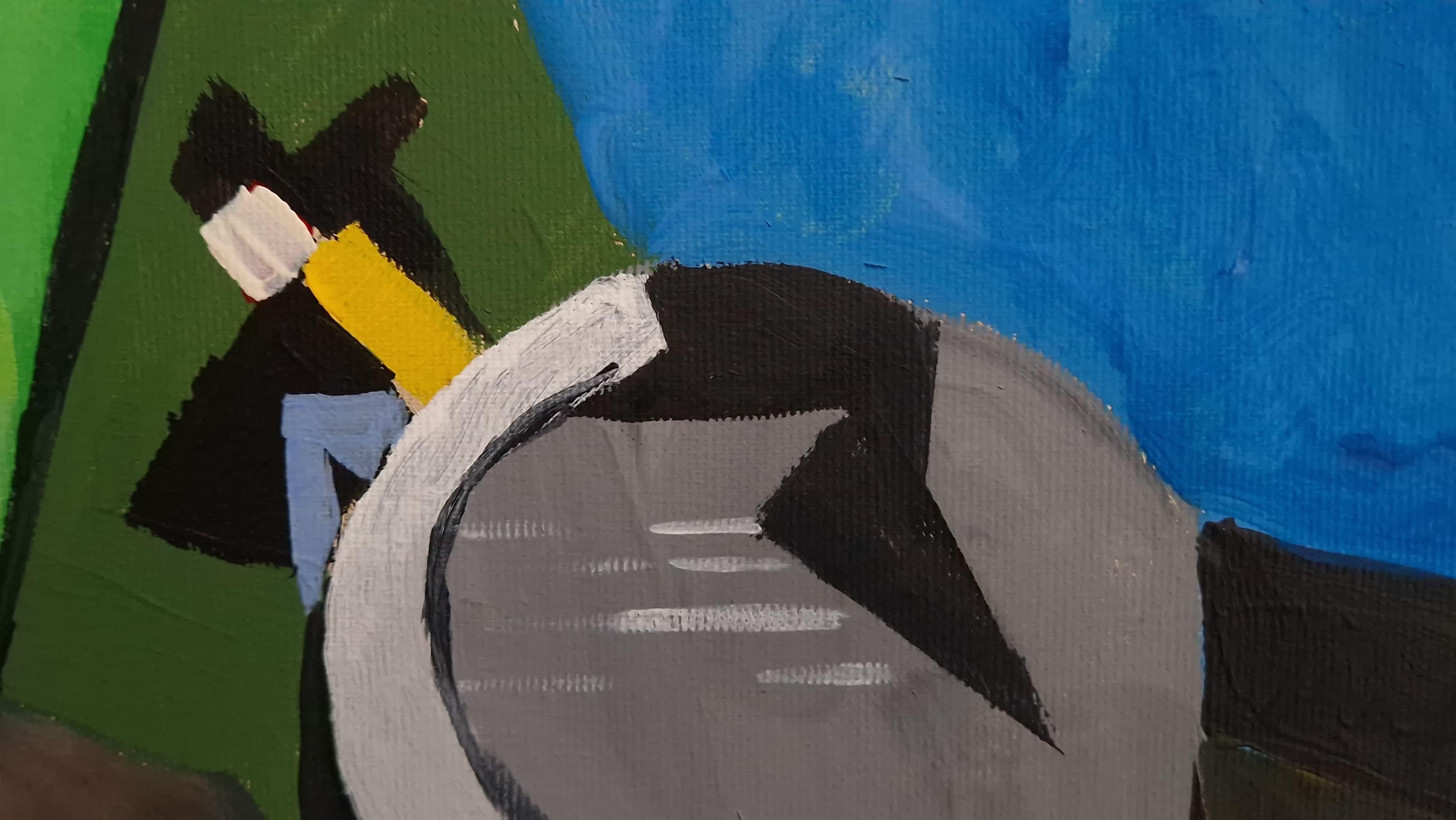Skellig Michael di Grégoire Mathias - Paesaggio costiero irlandese nel cubismo moderno in vendita 6