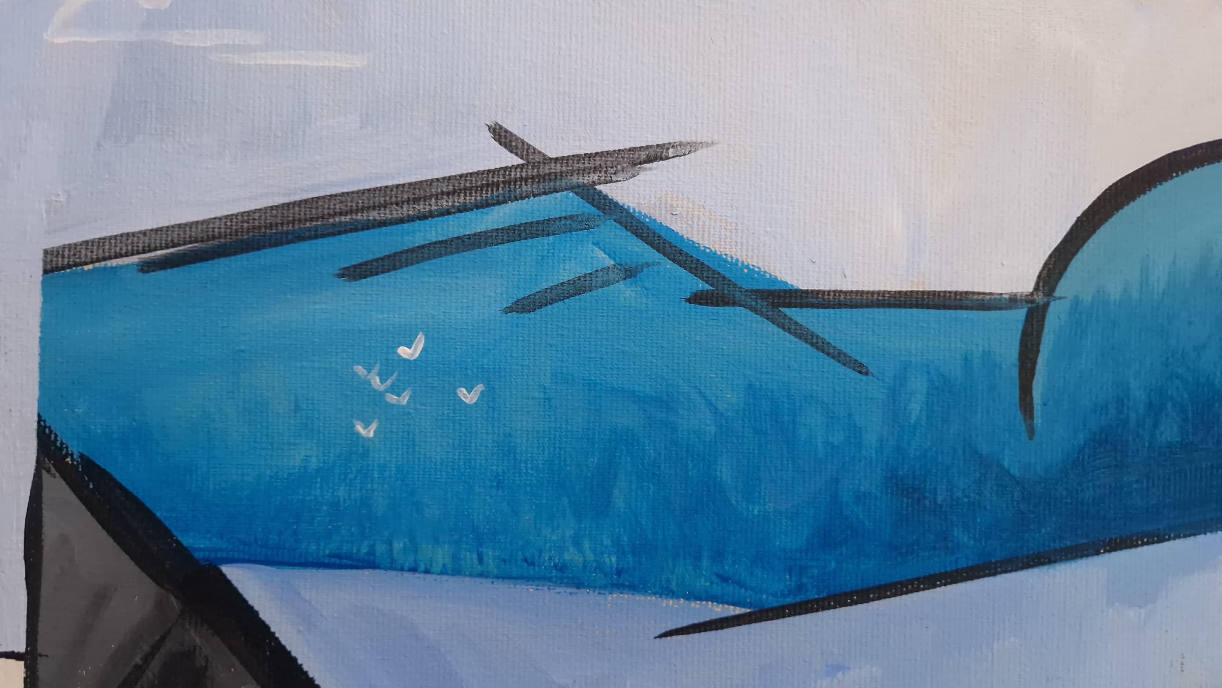 Skellig Michael di Grégoire Mathias - Paesaggio costiero irlandese nel cubismo moderno in vendita 7