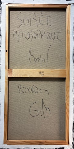 Soirée Philosophique by G Mathias – Cubist Reflection on Intellectual Discourse