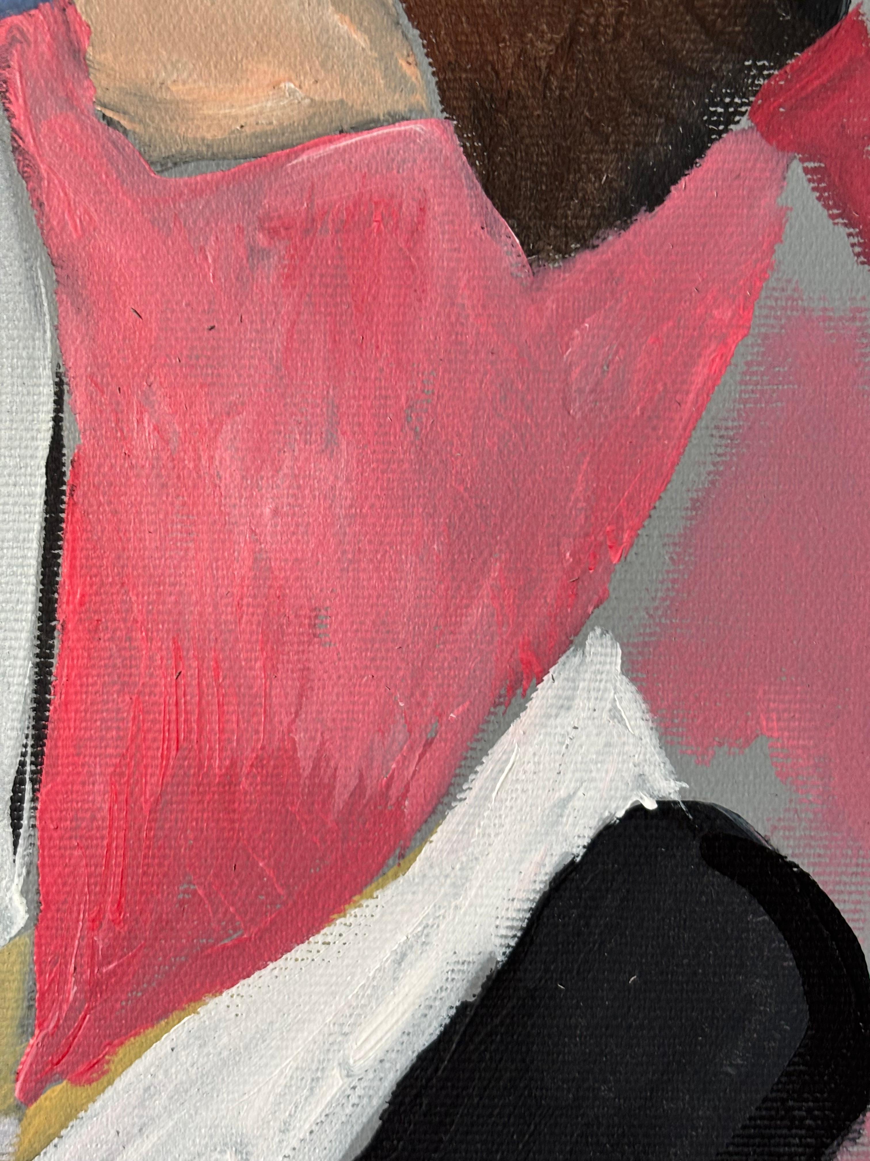 Soirée Philosophique by G Mathias – Cubist Reflection on Intellectual Discourse For Sale 1