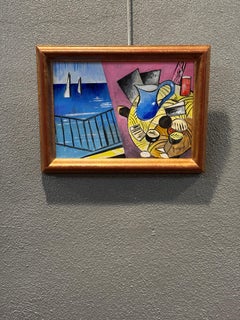 "Terrasse à Midi" by Grégoire Mathias – Abstract Figurative Still Life