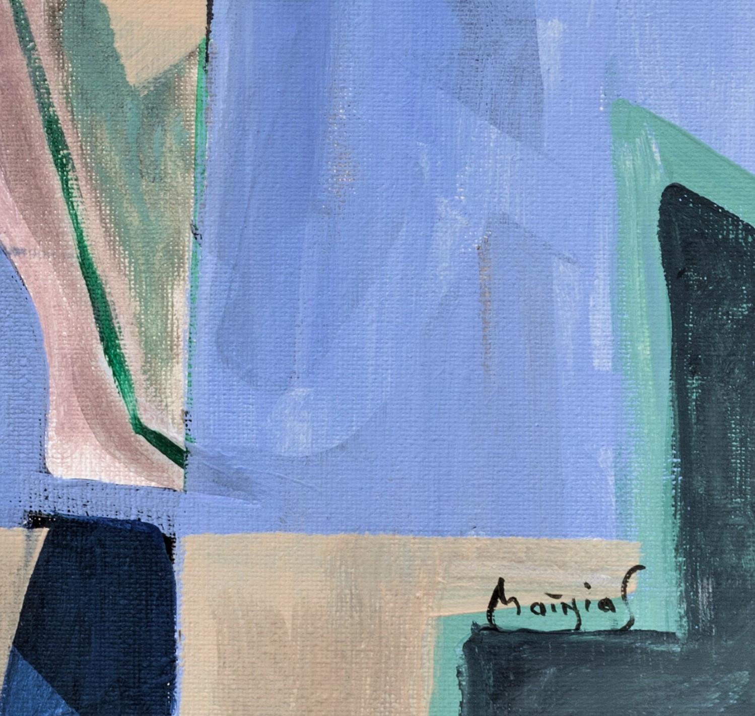 Visite de l'Atelier de Grégoire Mathias - Escena de Estudio Cubista Moderno en venta 1