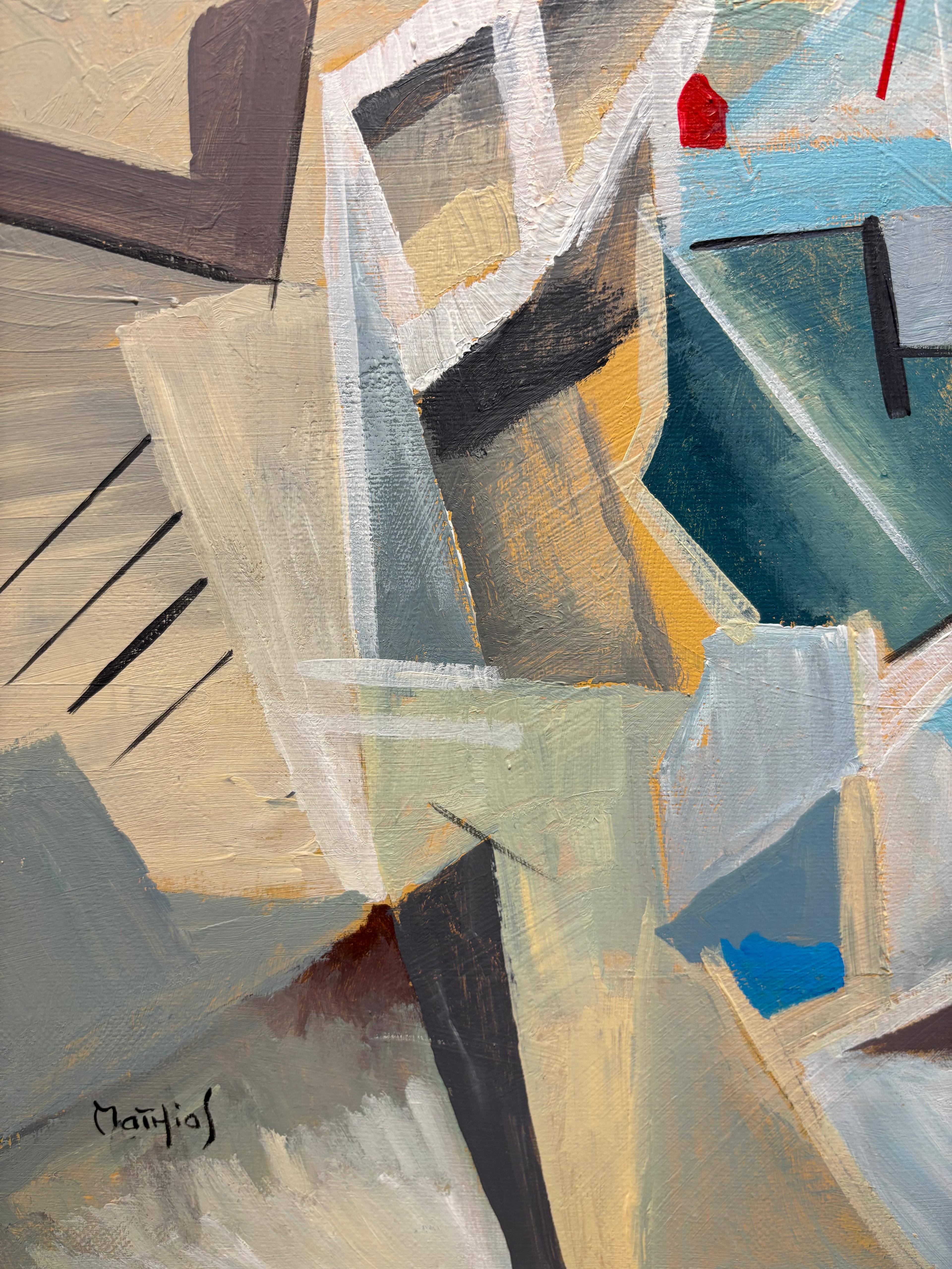 Venise II - Paisaje urbano cubista veneciano en el cubismo diacrónico, por Grégoire Mathias en venta 4
