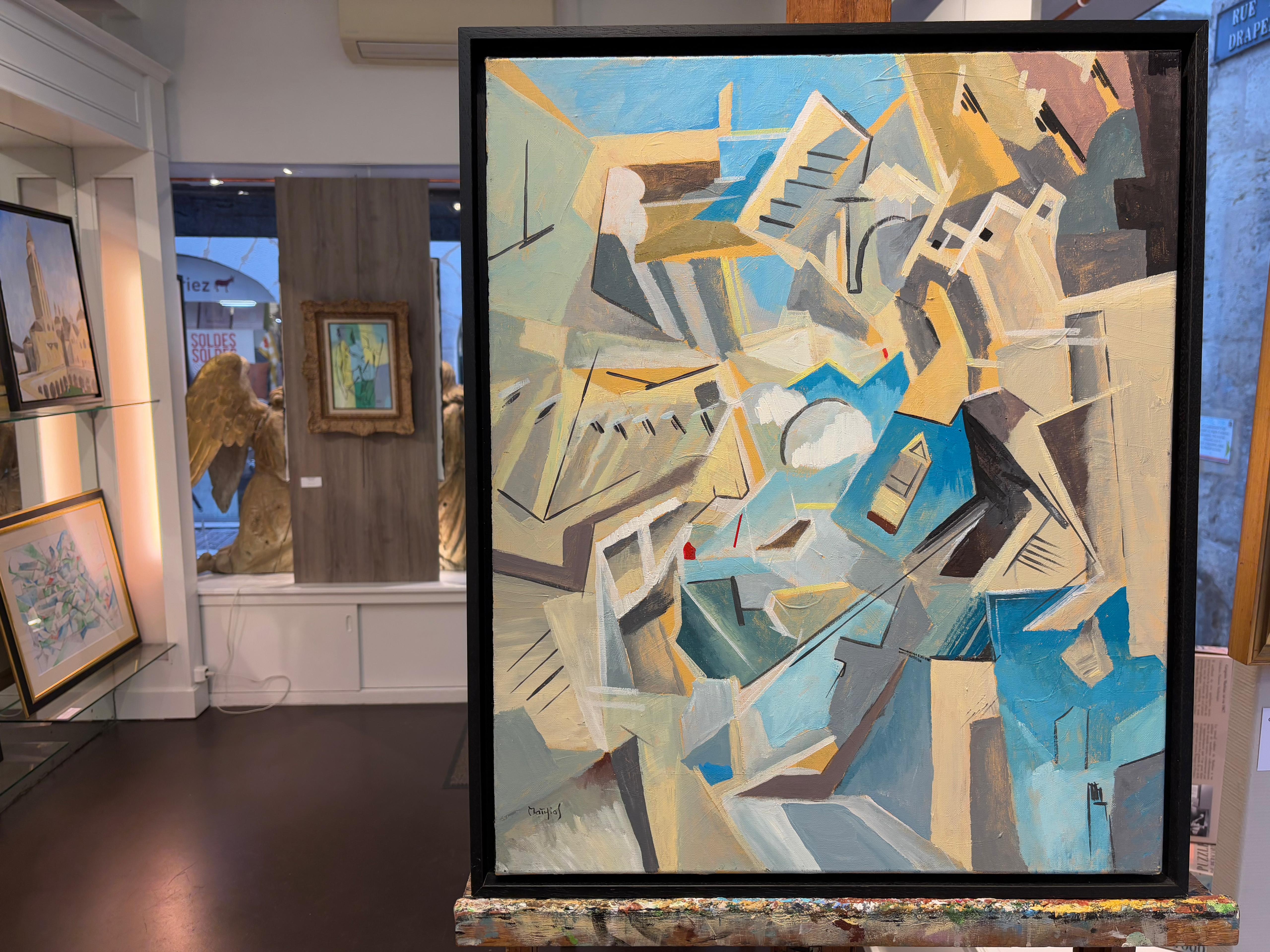 Venise II - Paisaje urbano cubista veneciano en el cubismo diacrónico, por Grégoire Mathias en venta 5