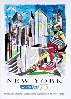 Poster originale Nazioni Unite New York 2021 / Affiche Originale ONU