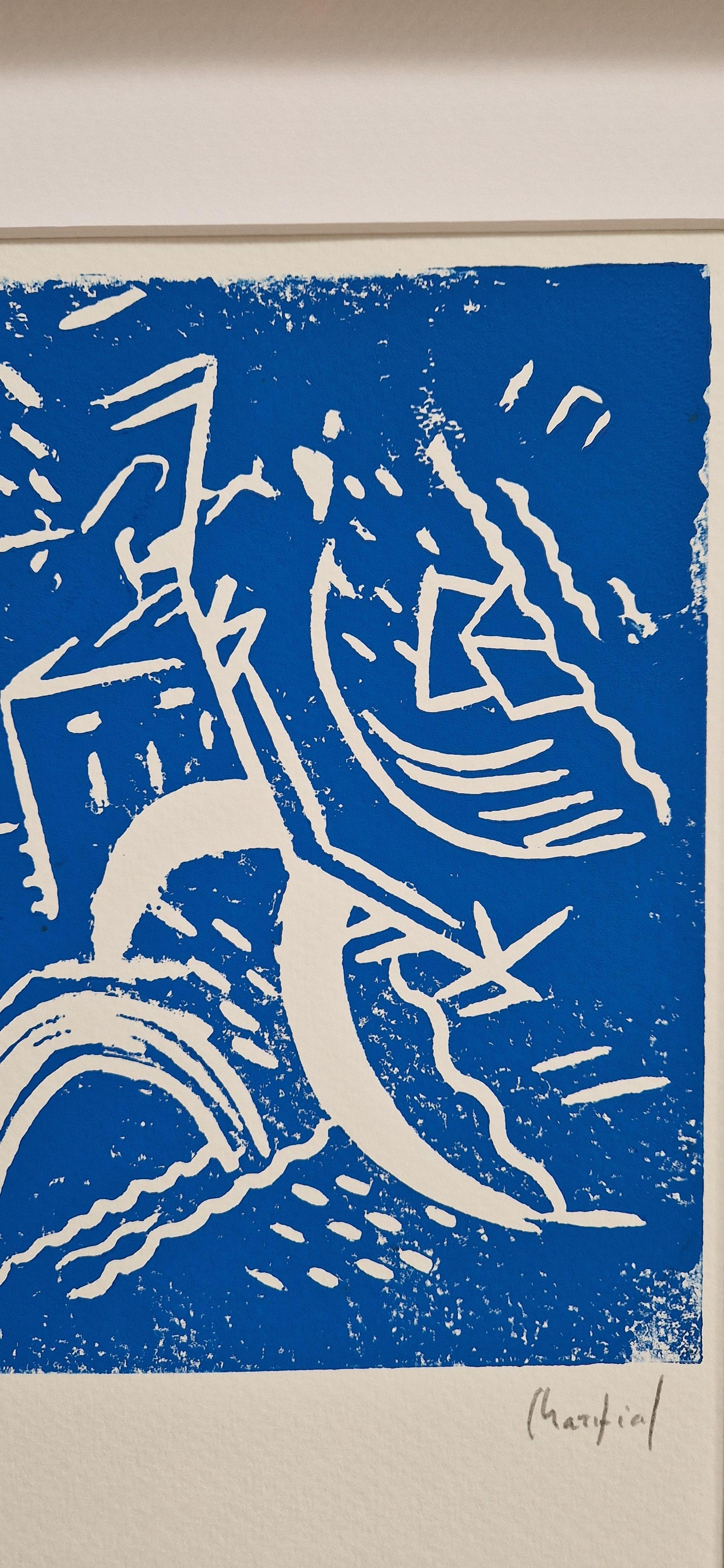 Venise - Grabado en linograbado contemporáneo de la arquitectura de Venecia, por Greg Mathias en venta 5