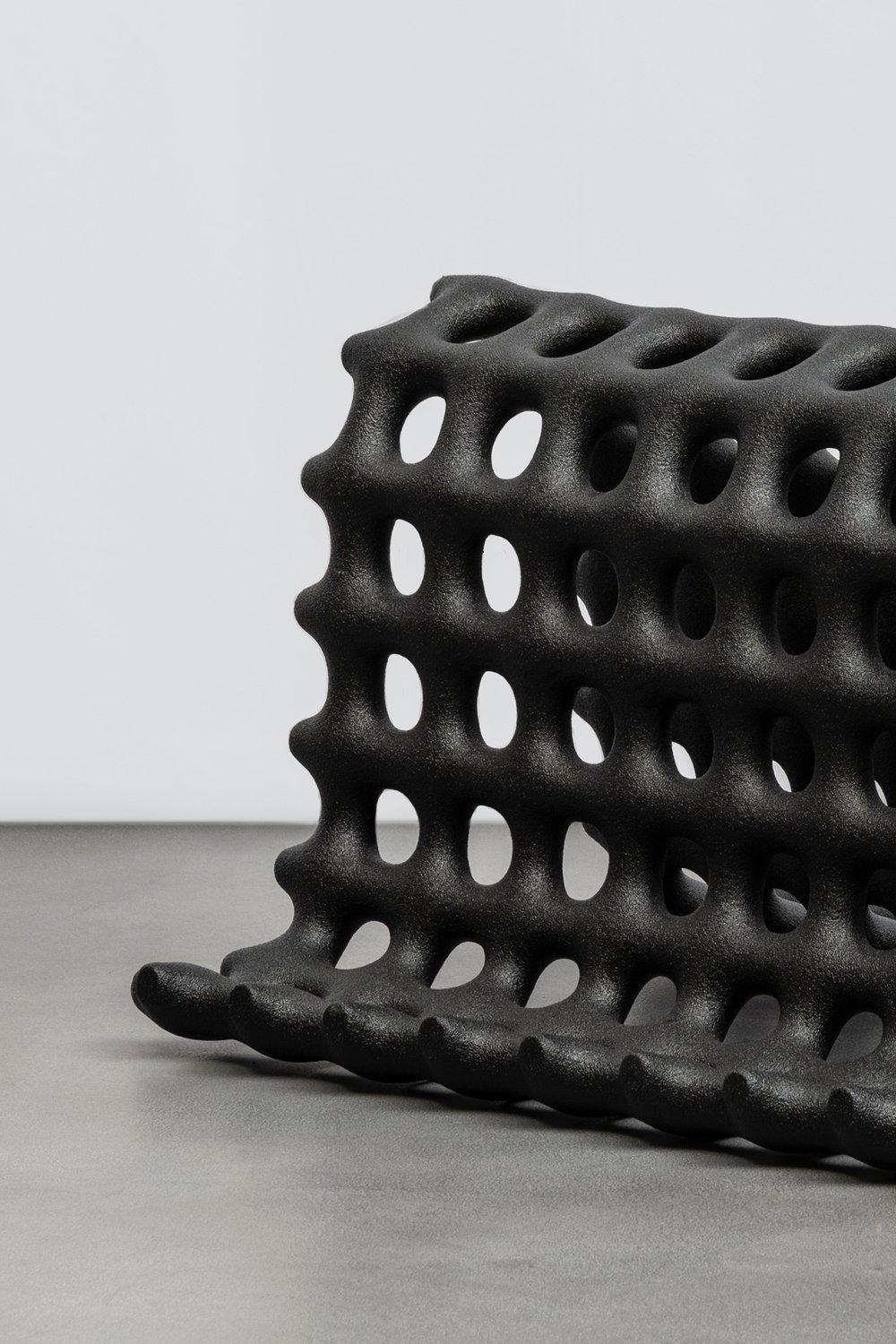 XXIe siècle et contemporain Grid Bench Banc contemporain en sable et nylon par Hot Wire extensions en vente