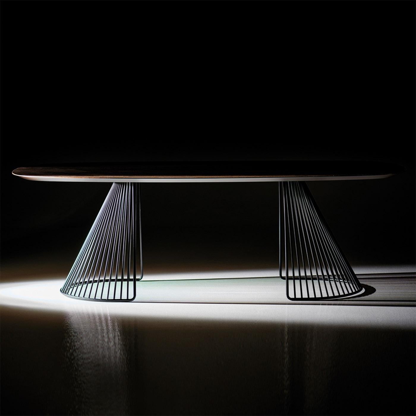 italien Table rectangulaire Durmast canadien à grille par Ciani Design en vente