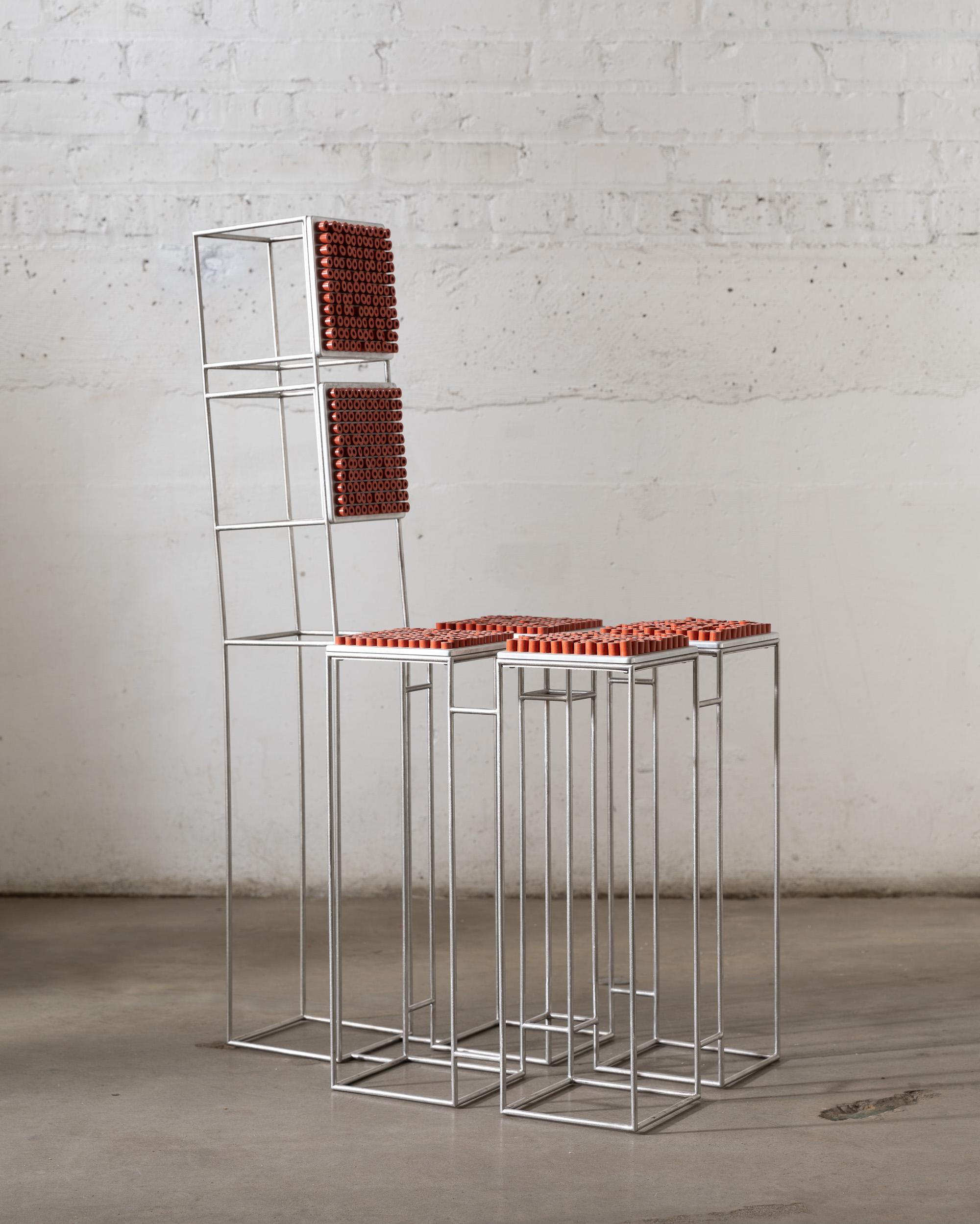 Contemporary Grid Chair by Gentner Design For Sale