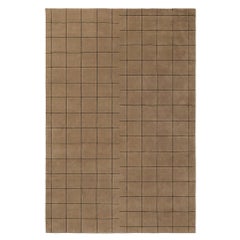 Grid Chestnut/Black, Wool Cut Pile Rug