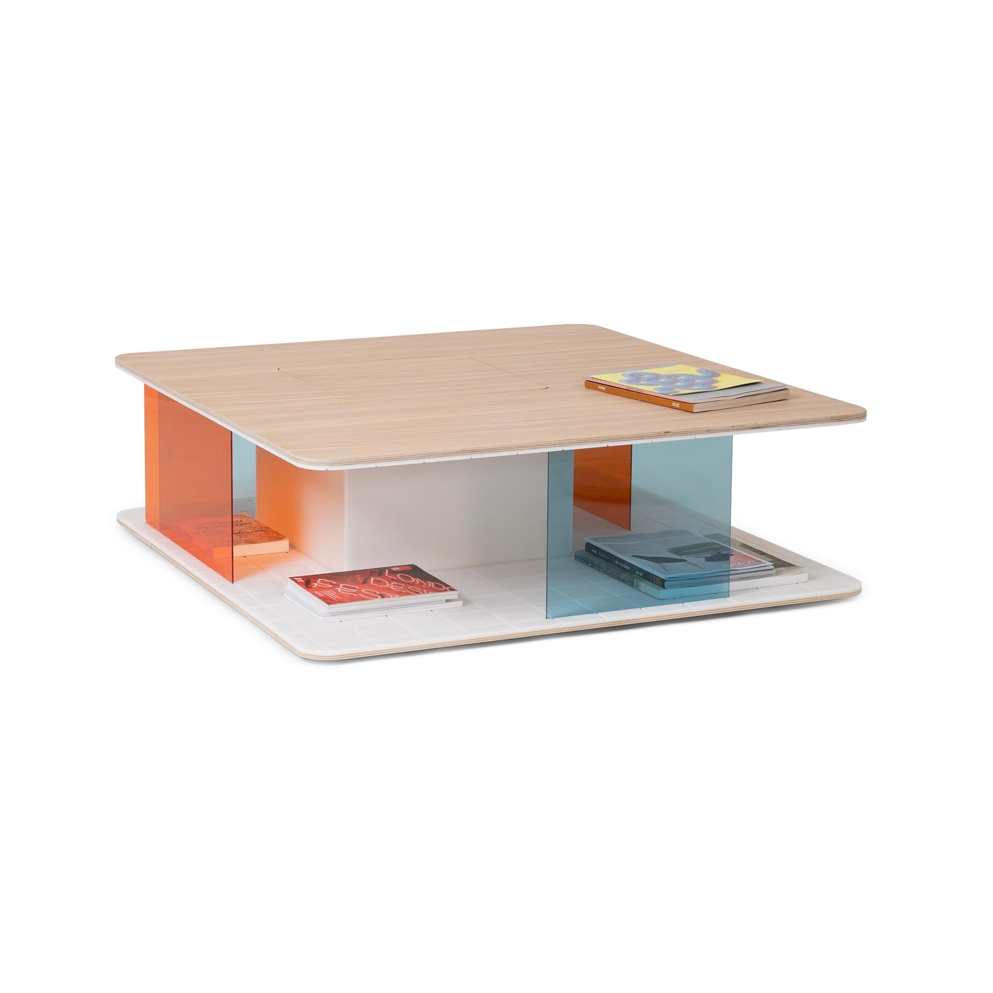 Scandinavian Modern Grid coffee table 02 For Sale