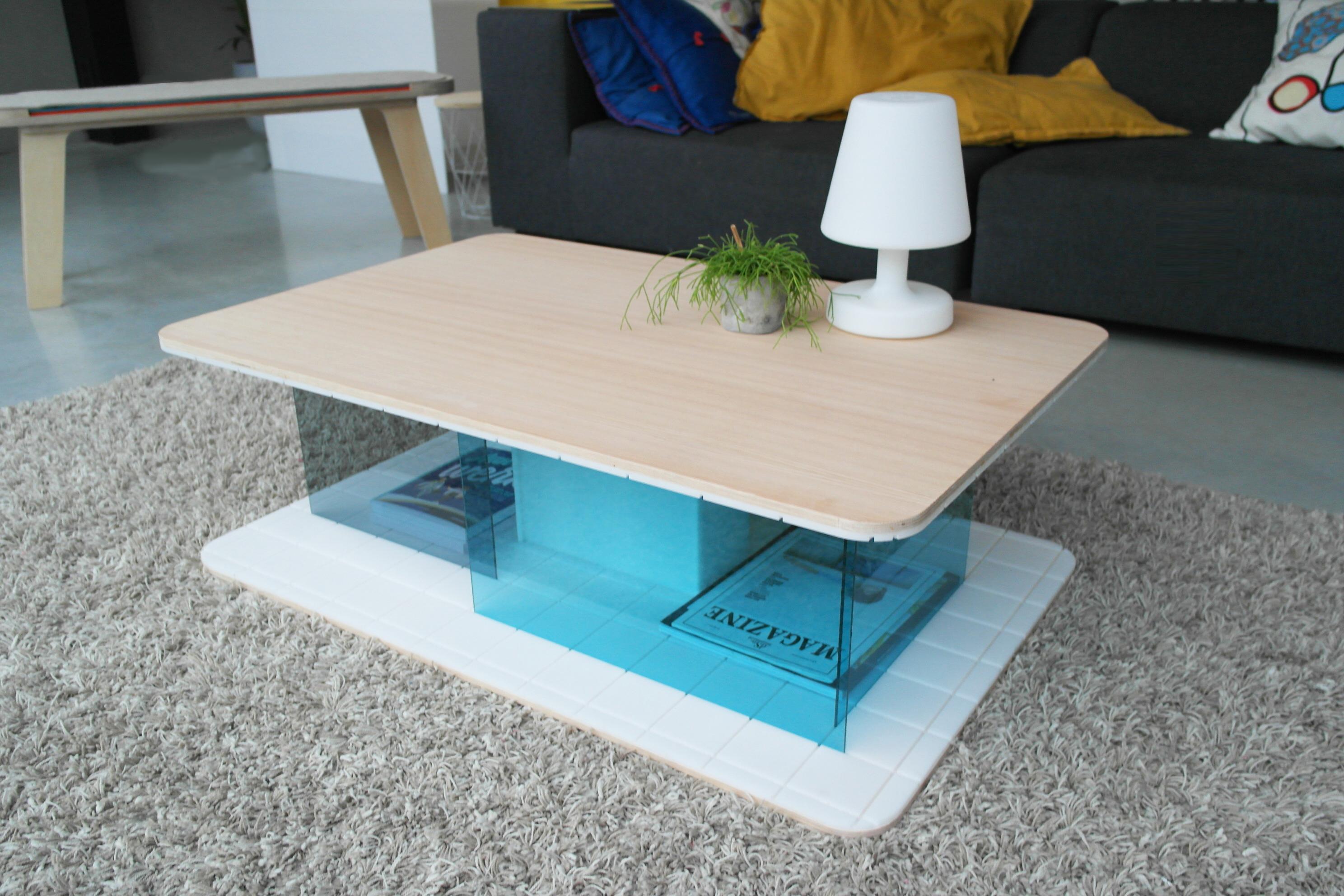 Birch Grid Coffee Table For Sale