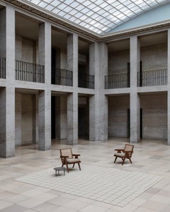 Grid Dusty White/Black, Wool Cut Pile Rug