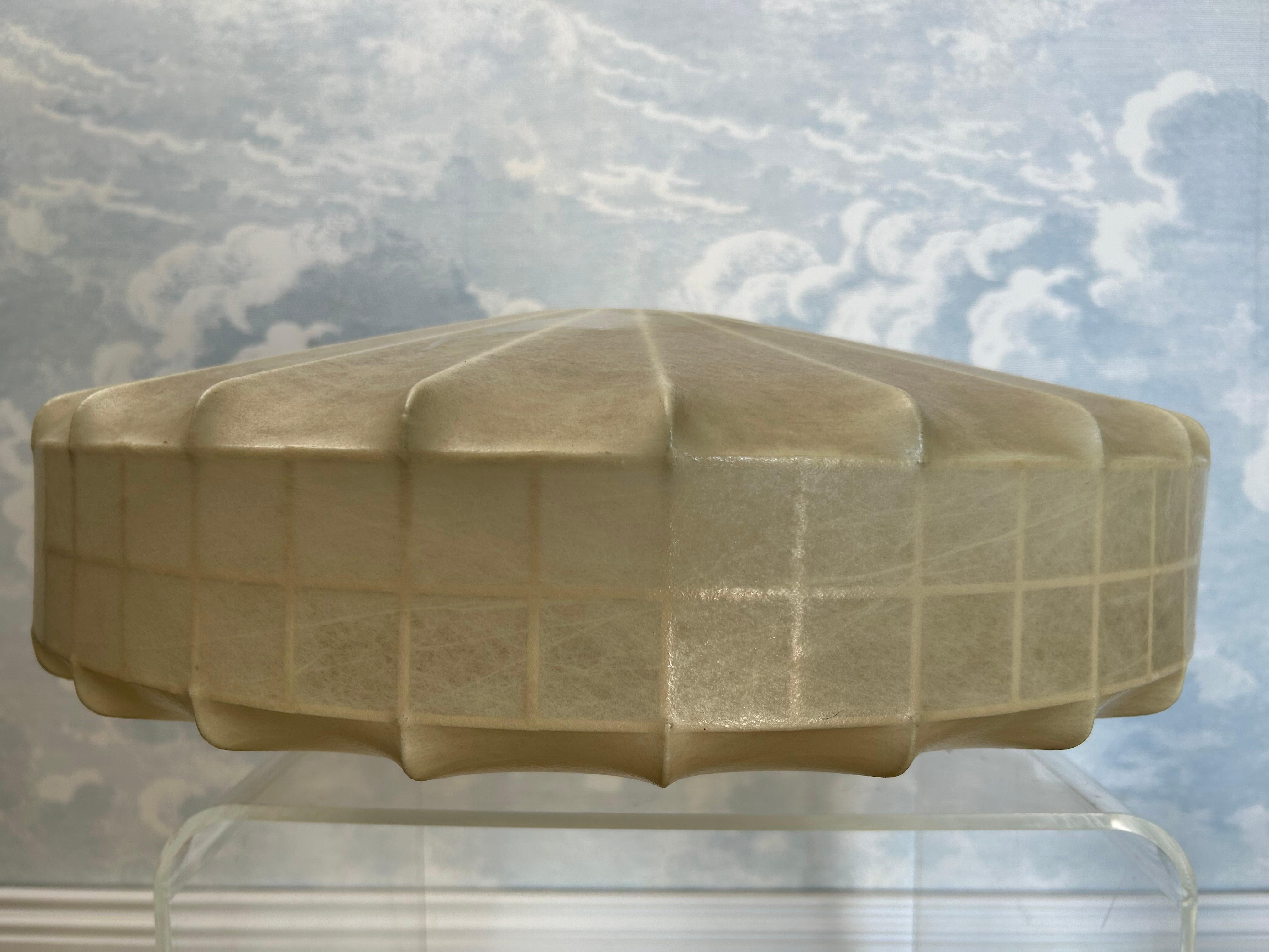 Resin Grid-Frame Cocoon Pendant Light, Germany, 1960's, Mid Century Modern For Sale