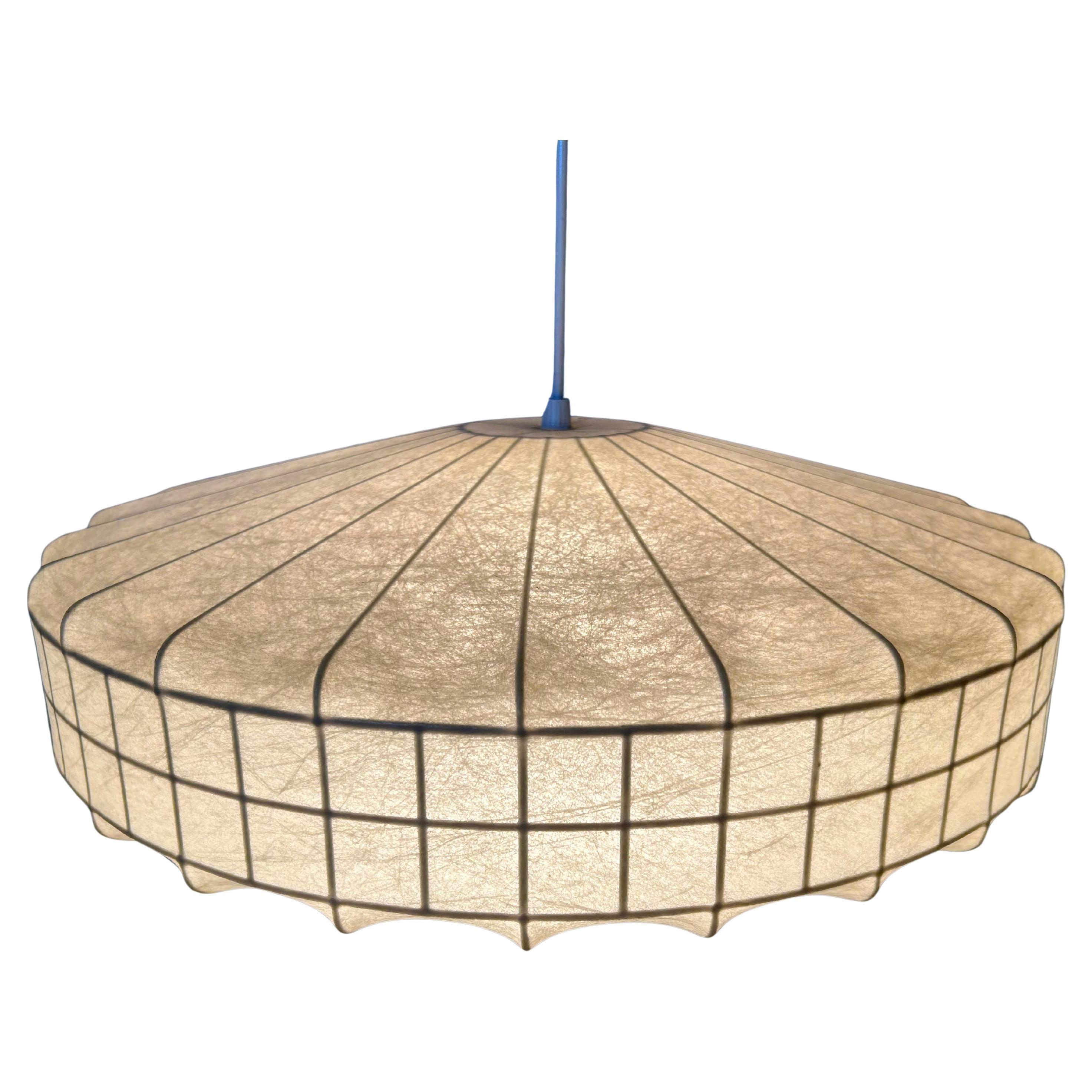 Grid-Frame Cocoon Pendant Light, Germany, 1960's, Mid Century Modern For Sale