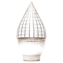 Vaso/centrotavola/vaso in argento fatto a mano del XXI secolo